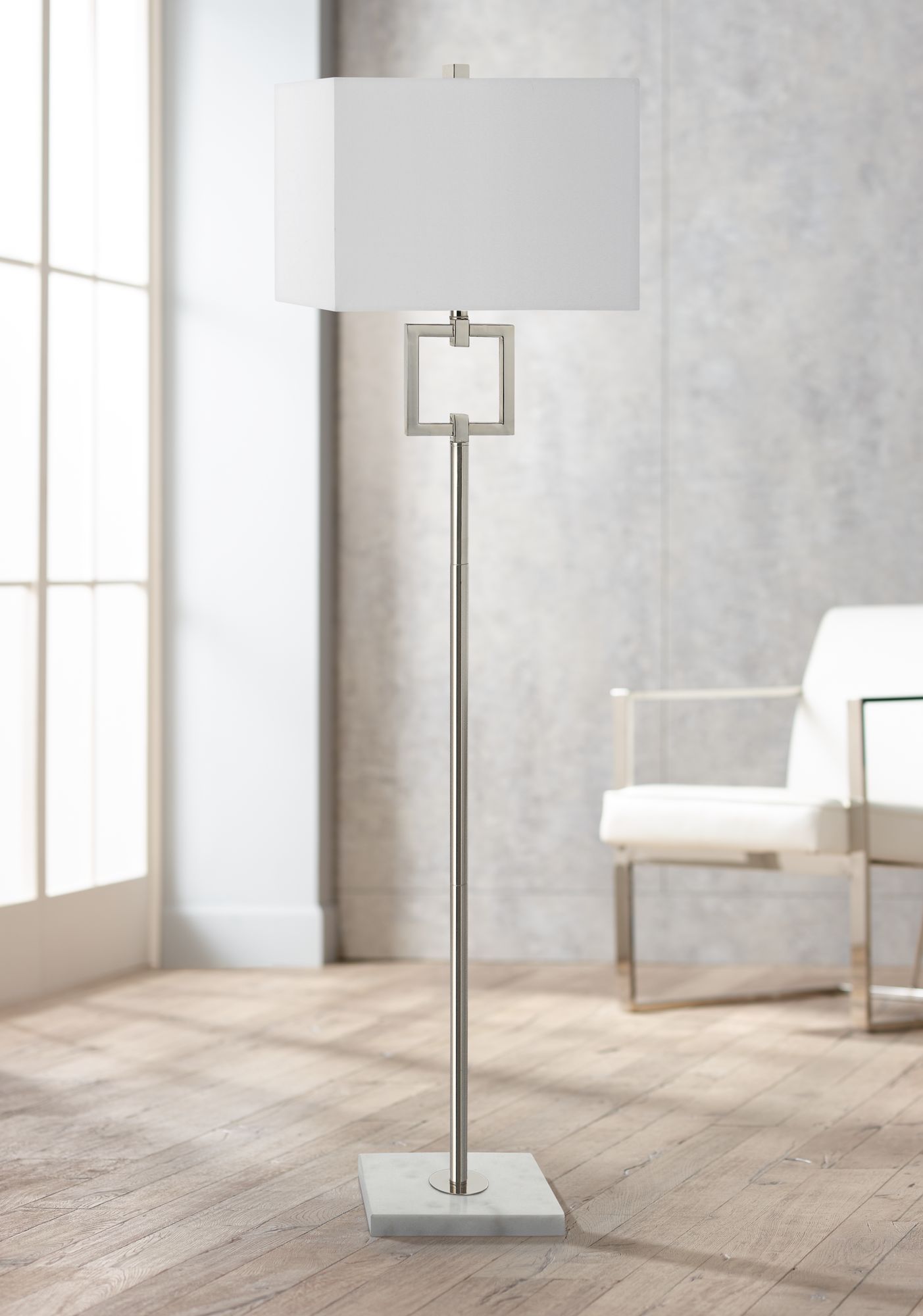 Ulfinian Polished Nickel Floor Lamp