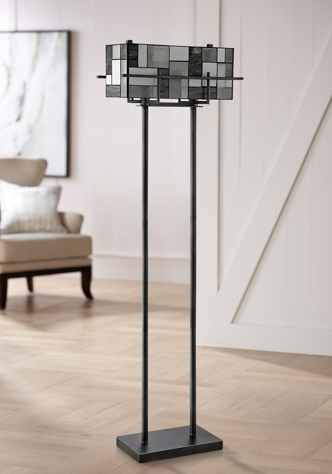 gunmetal floor lamp