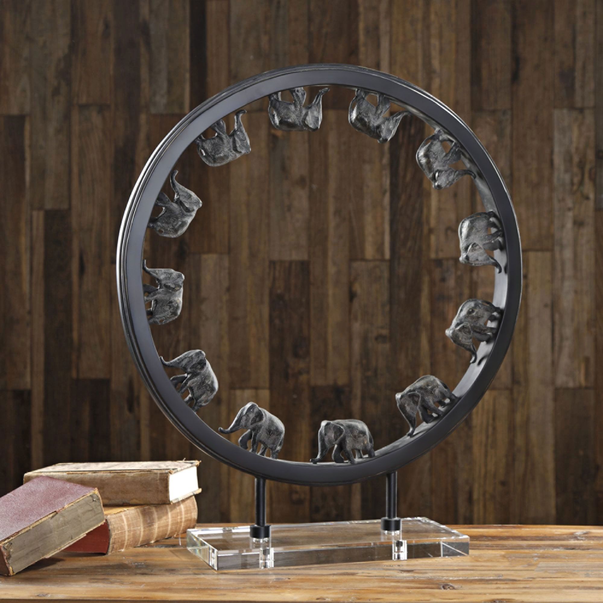 Uttermost Elephant Walk 23 1/4"High Bronze Sculpture