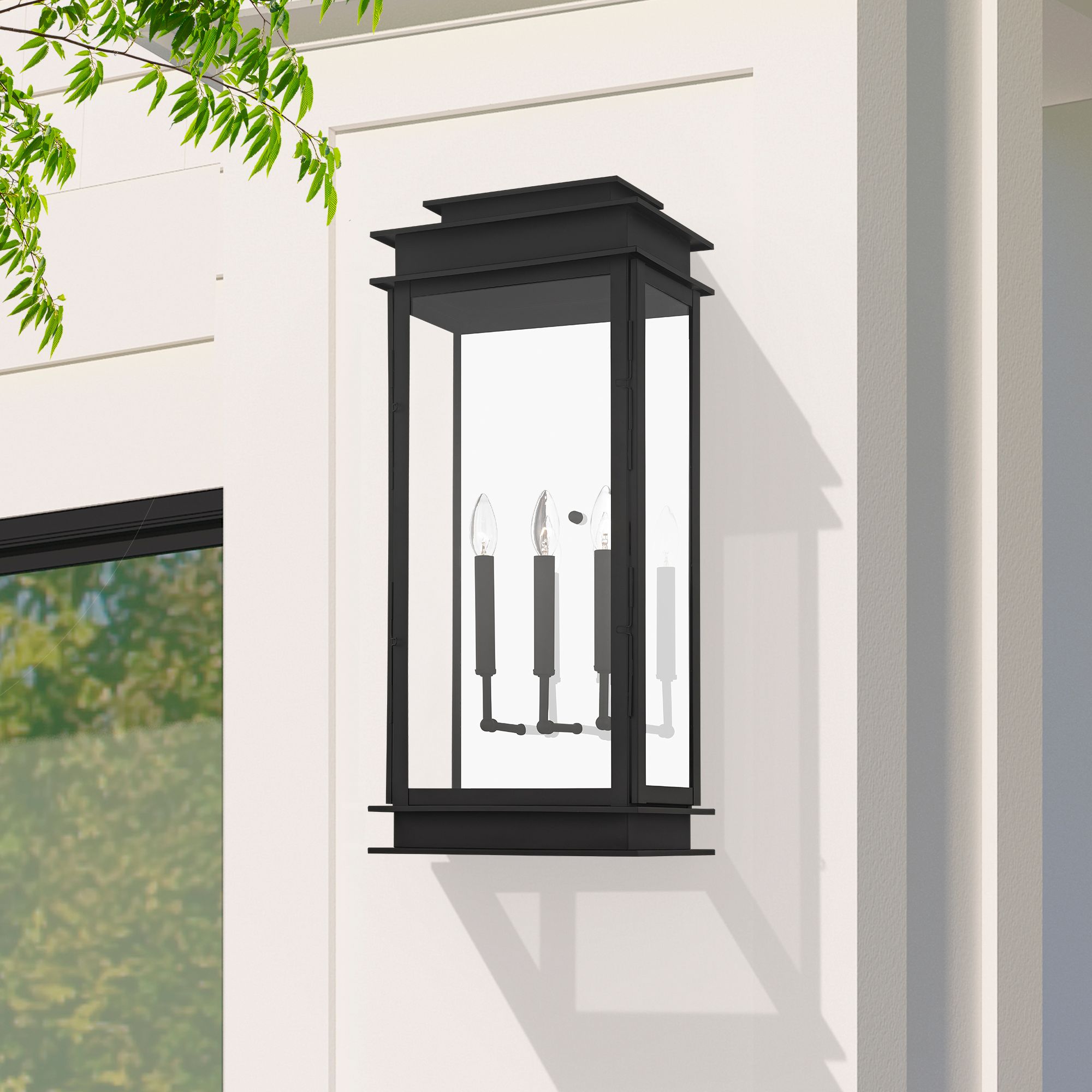 Princeton 28 1/2" High Black Outdoor Wall Light