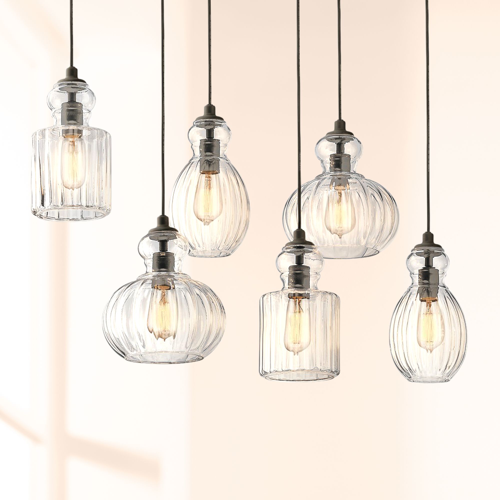 Kichler Riviera 35 1/2"W Oiled Bronze Multi Light Pendant