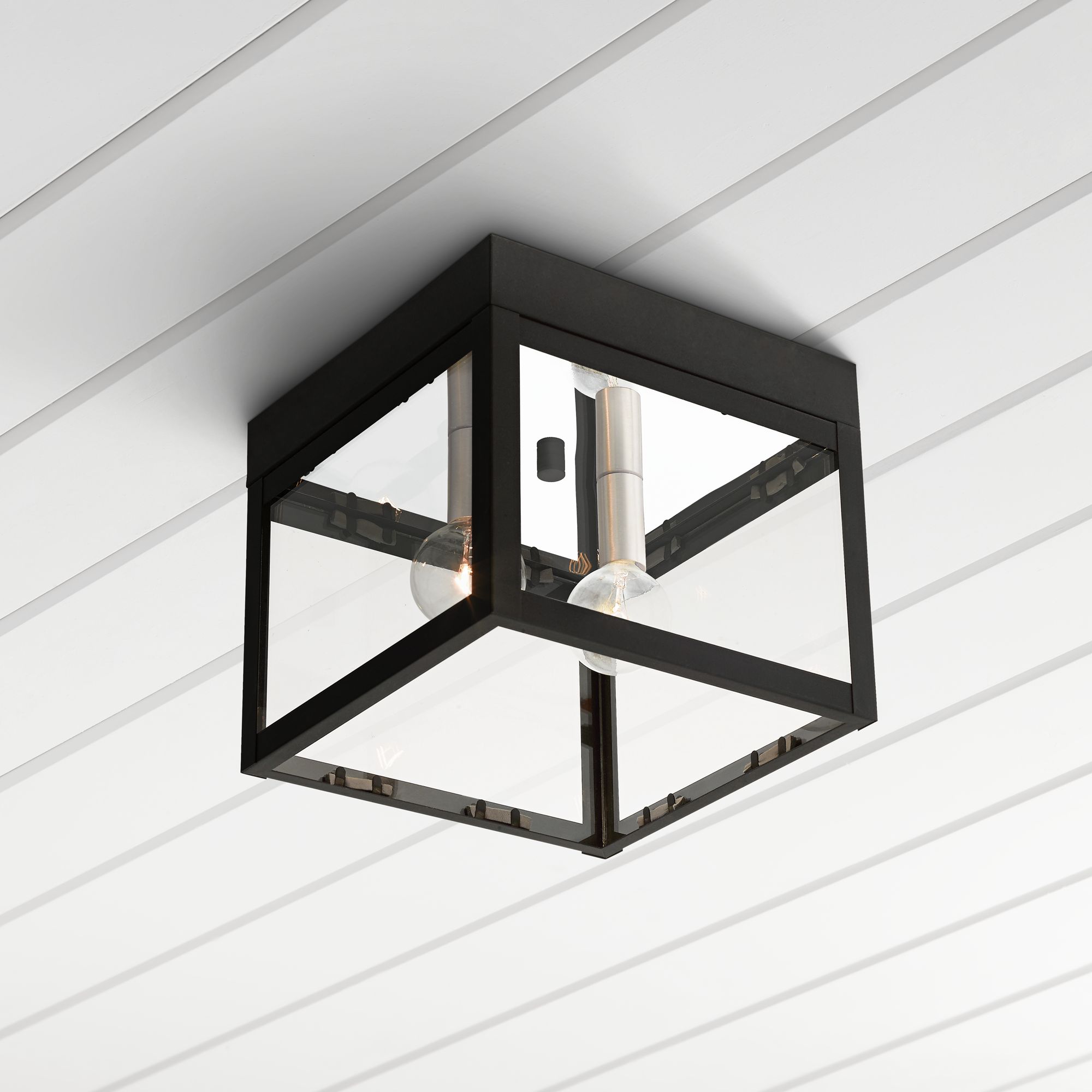 Nyack 8" Wide Black Outdoor Ceiling Light