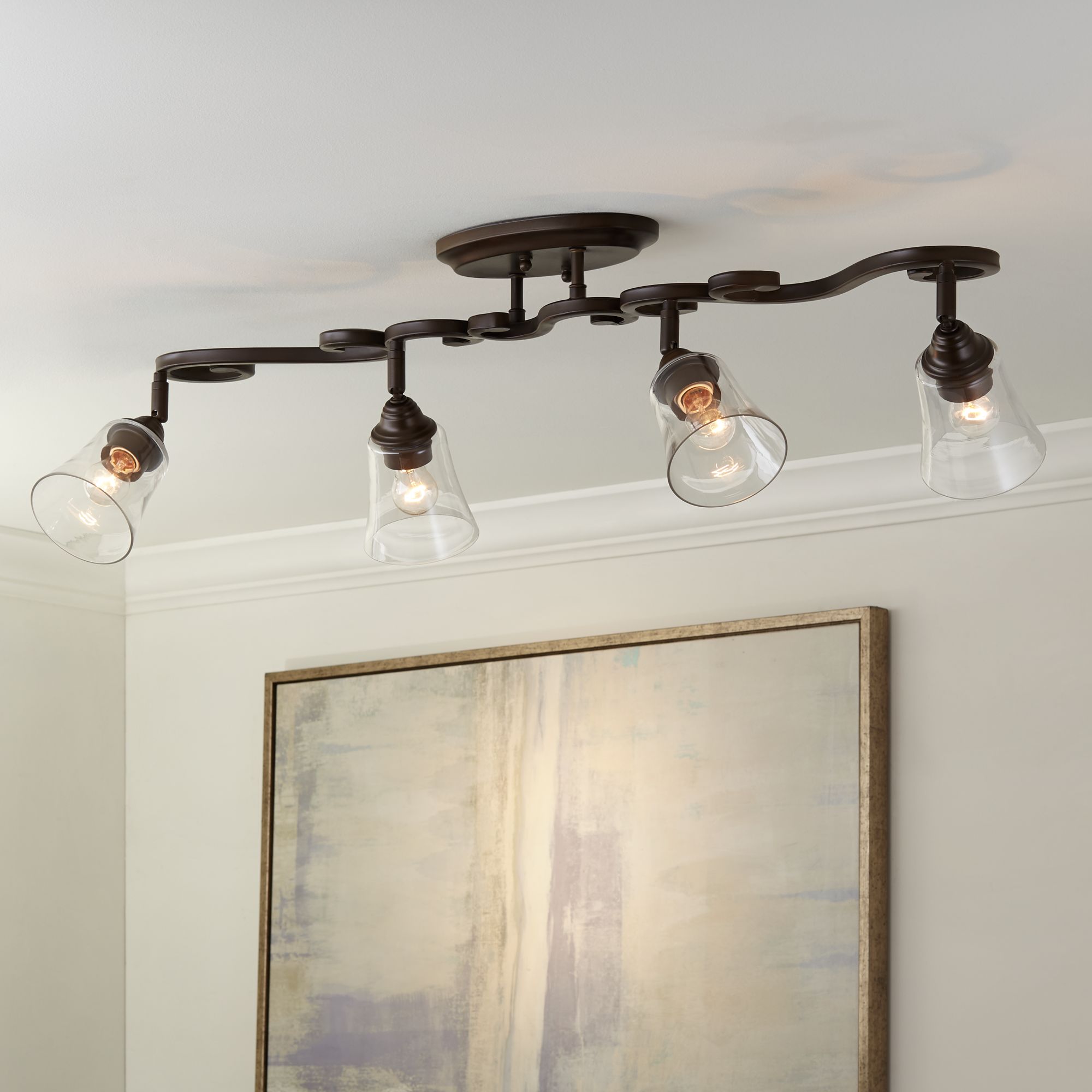 Pro Track Myrna 4-Light Bronze Scroll Fixture