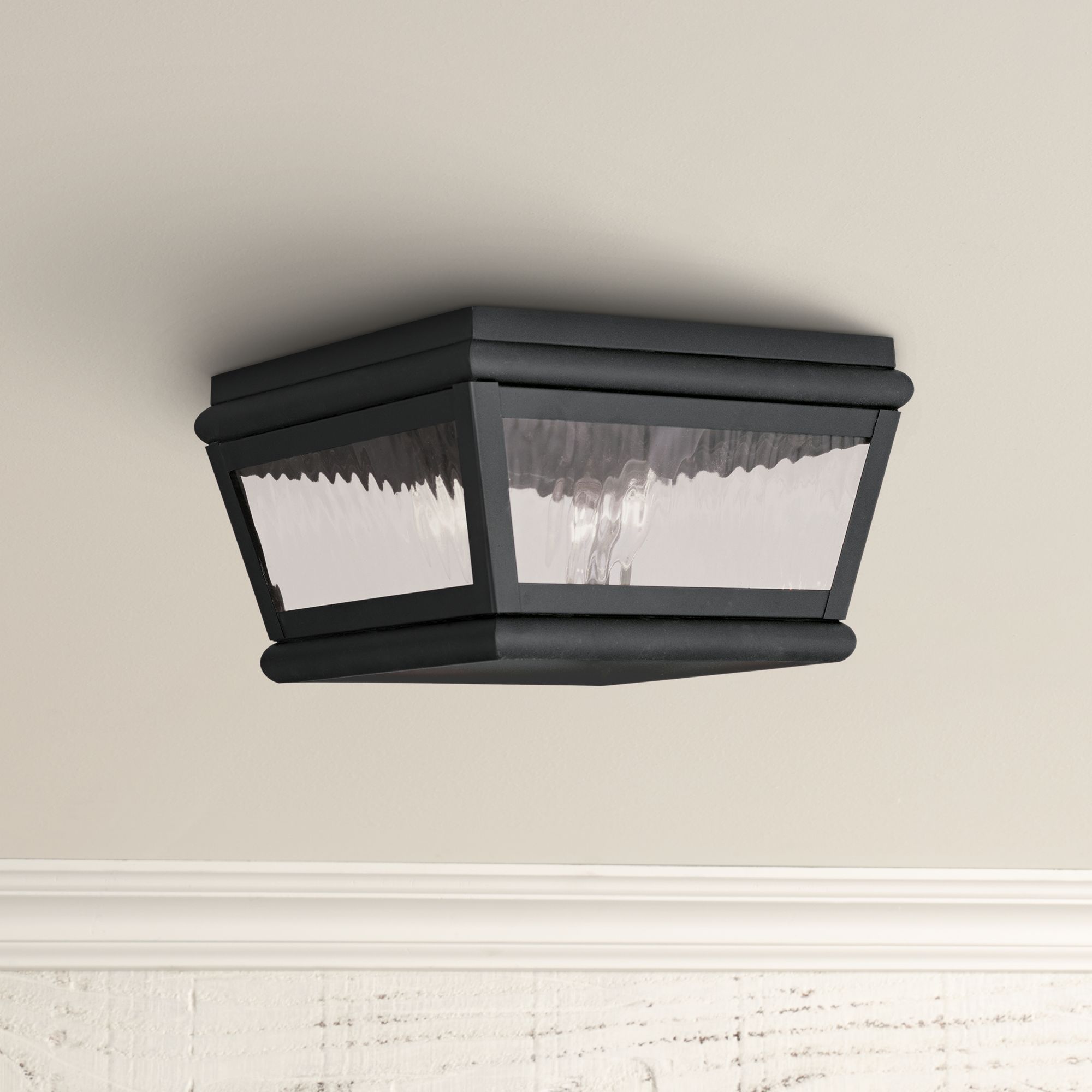 Exeter 8" Wide Charcoal Outdoor Ceiling Light
