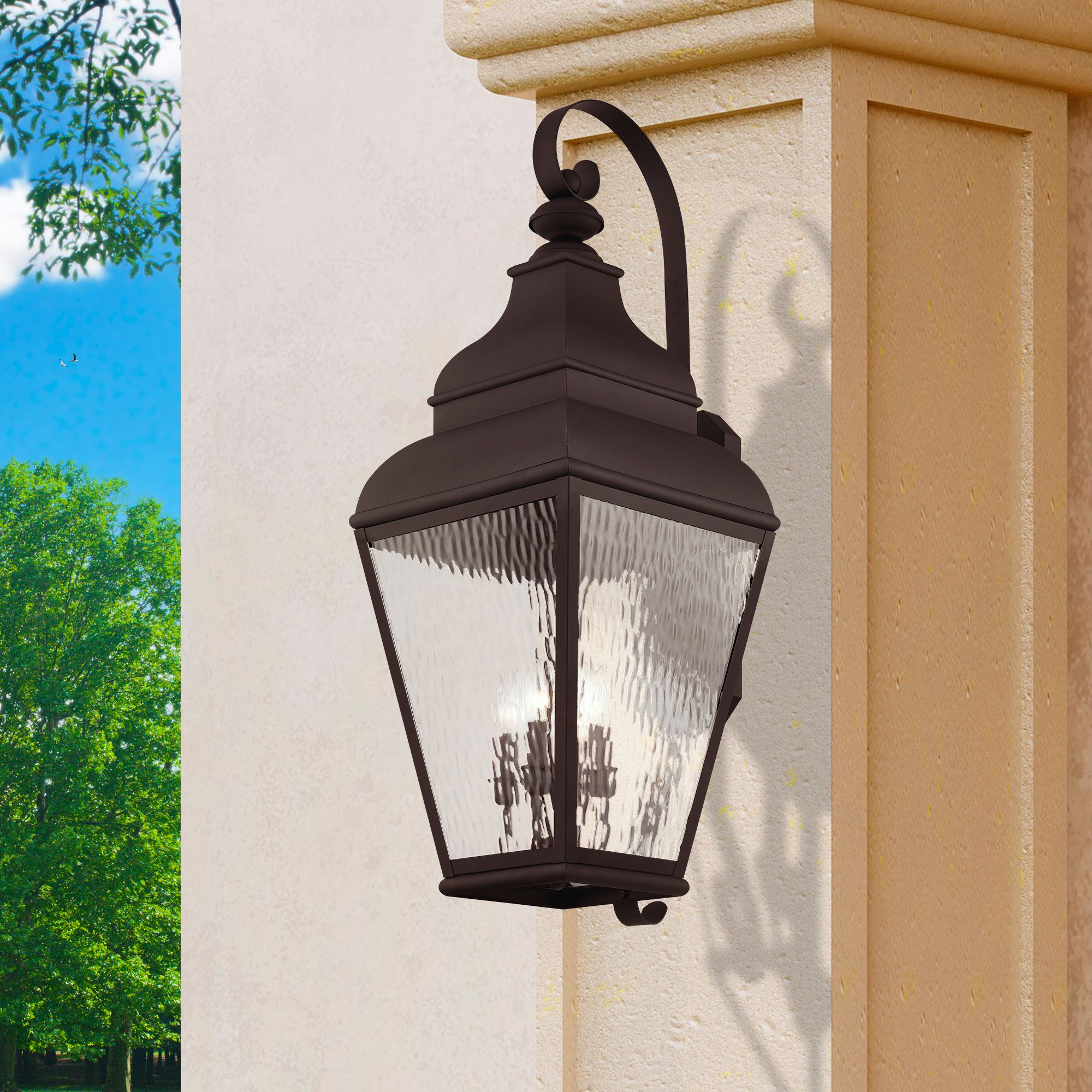 Exeter 38" High Bronze Outdoor Wall Light