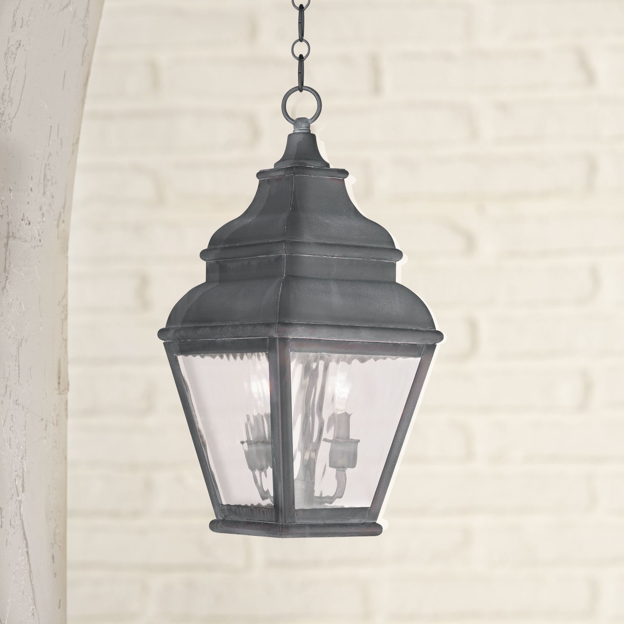Exeter 19" High Charcoal Outdoor Hanging Light