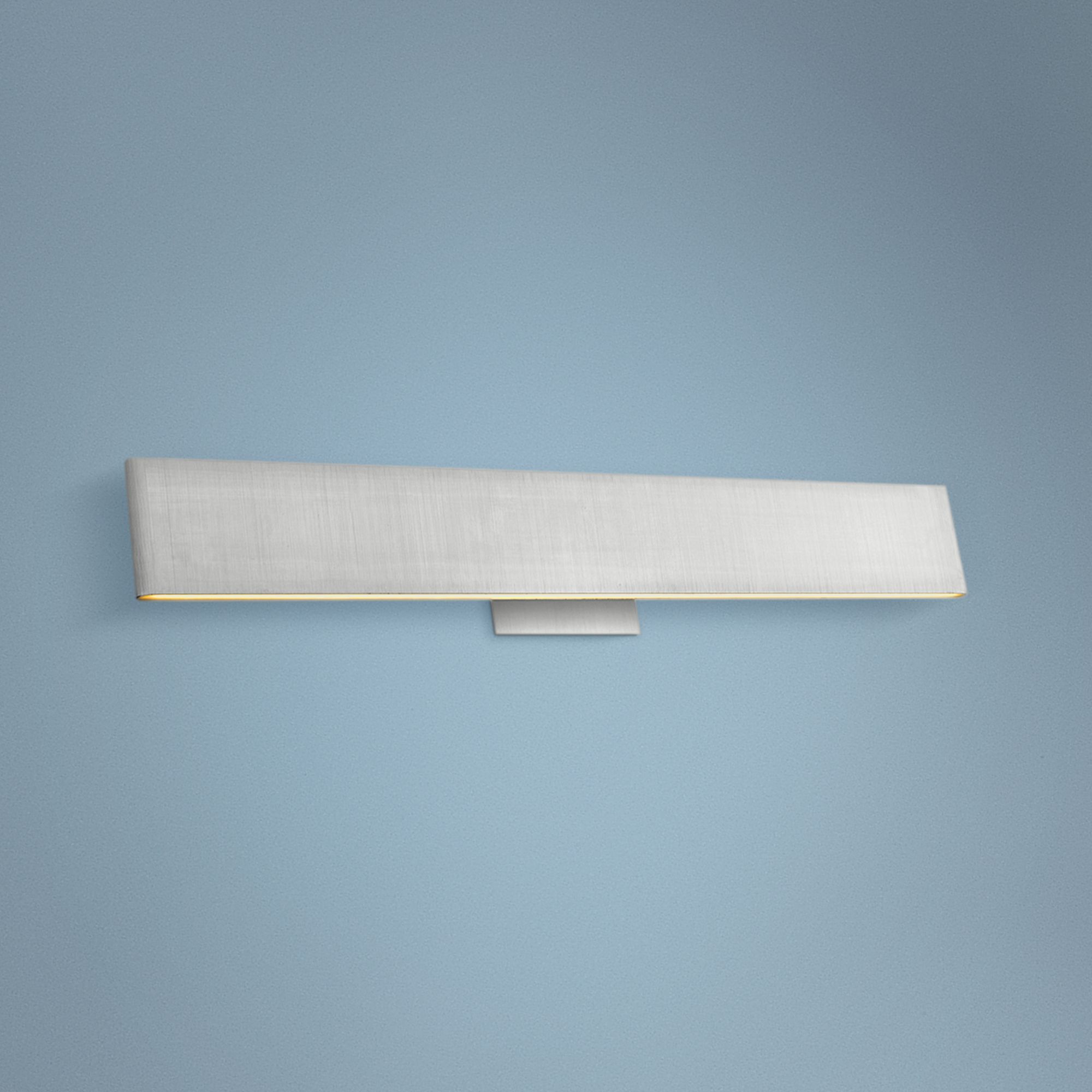 Slim 24" Wide Brushed Aluminum Up-Down LED Bath Light