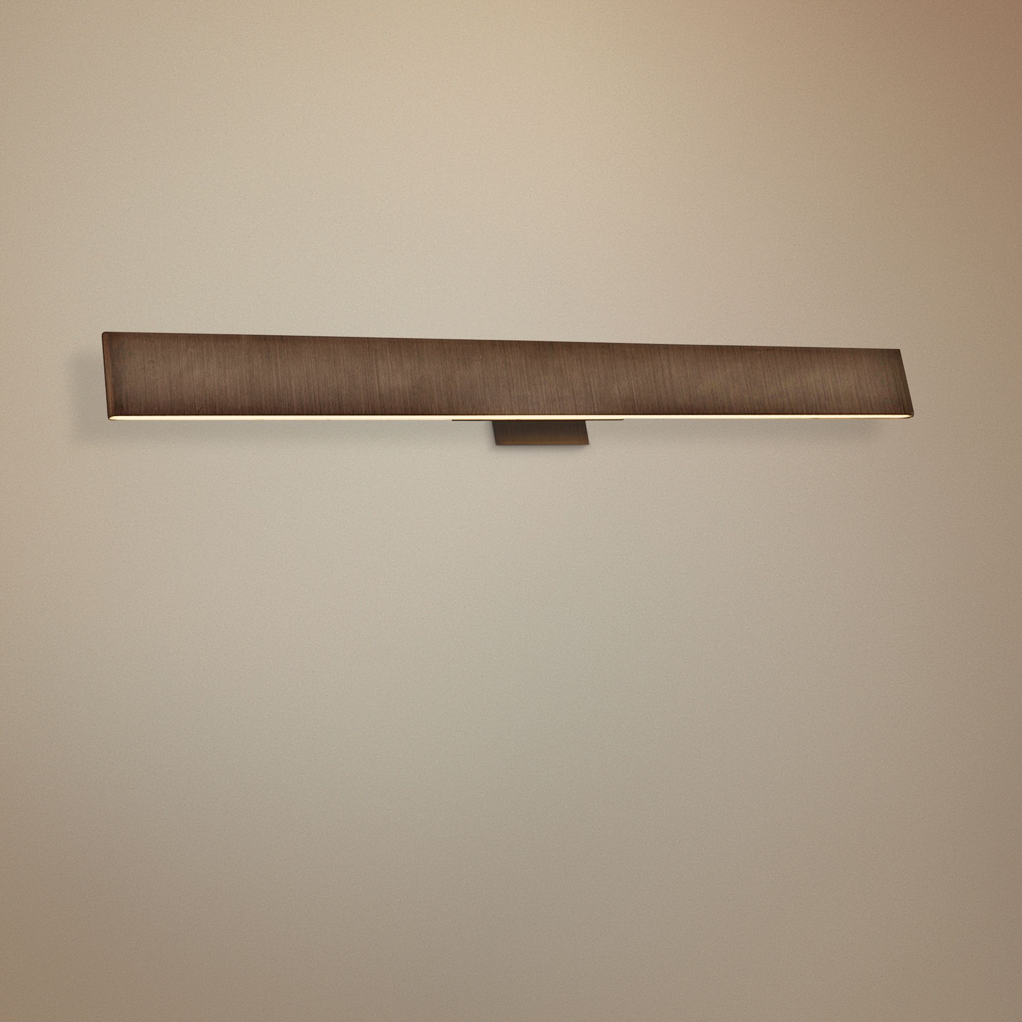 Slim 36" Wide Brushed Bronze Up-Down LED Bath Light