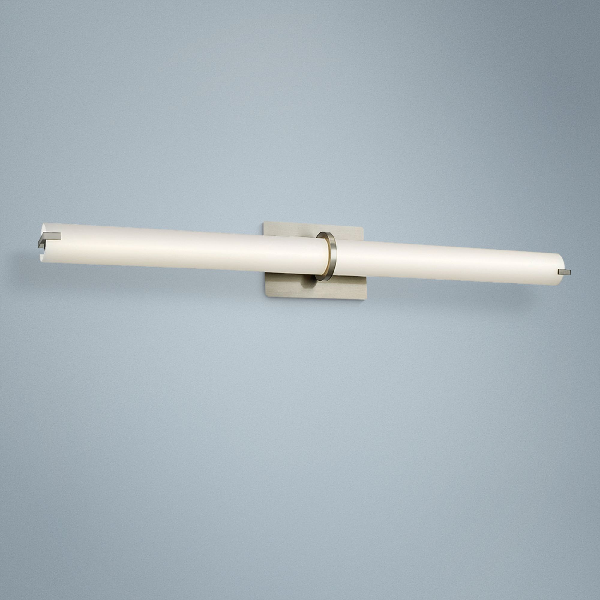 Squire 38" Wide Brushed Nickel Round LED Bath Light