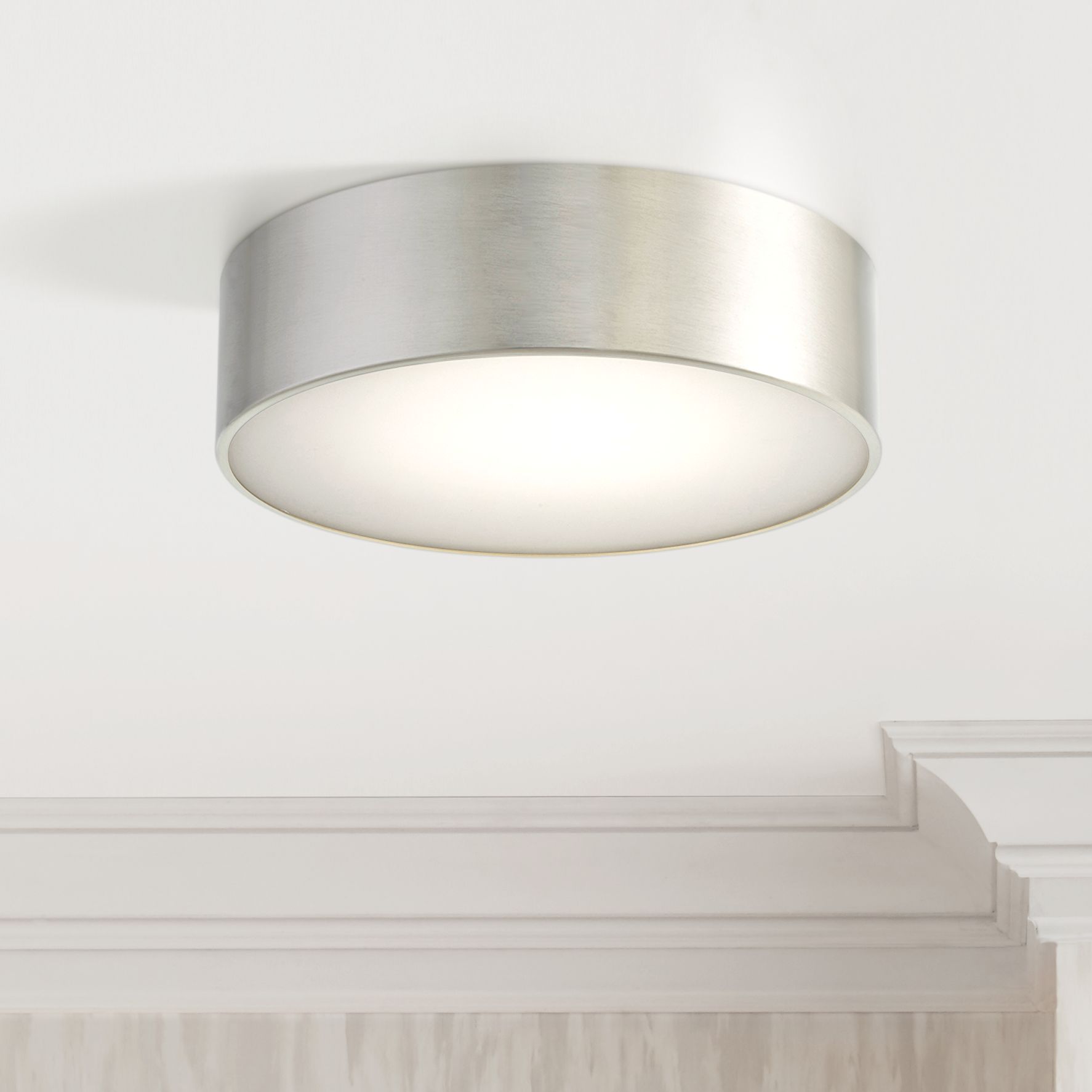 Bongo 12" Wide Brushed Nickel LED Ceiling Light