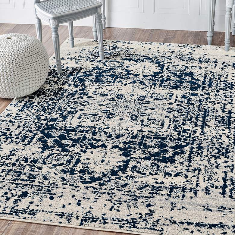 Abigail Lileth 5&#39;3&quot;x7&#39;2&quot; Midnight Blue Area Rug