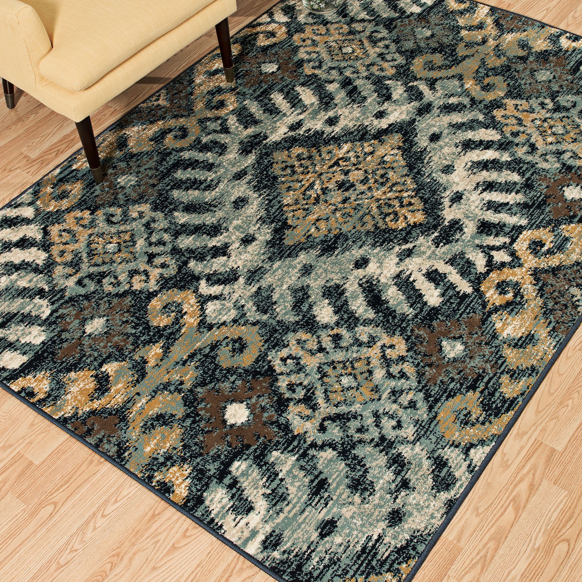 Bridges Verazanno Navy Area Rug