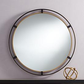 Metal Frame 30 Round Mirror