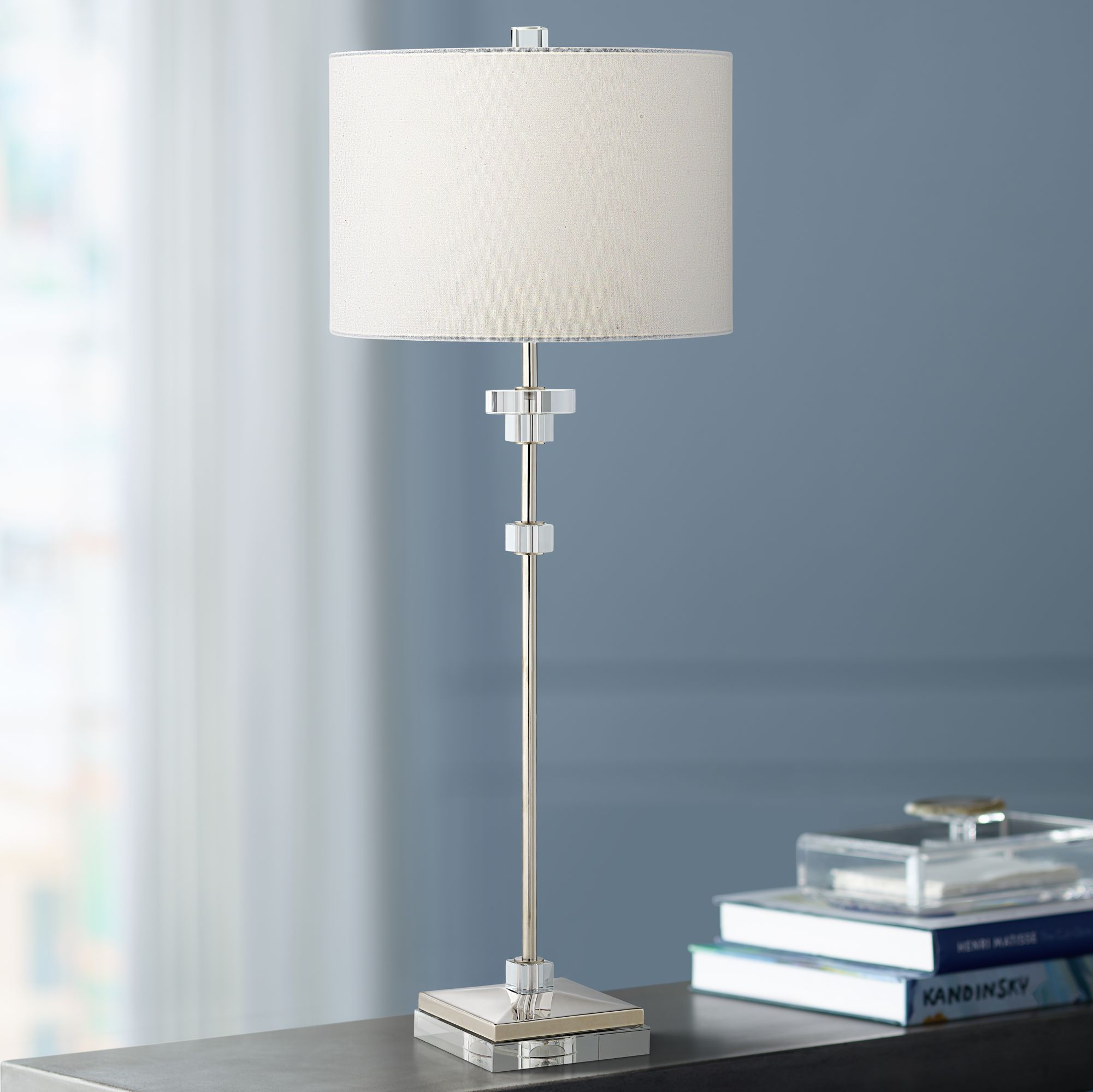 Sissi Polished Nickel Console Table Lamp