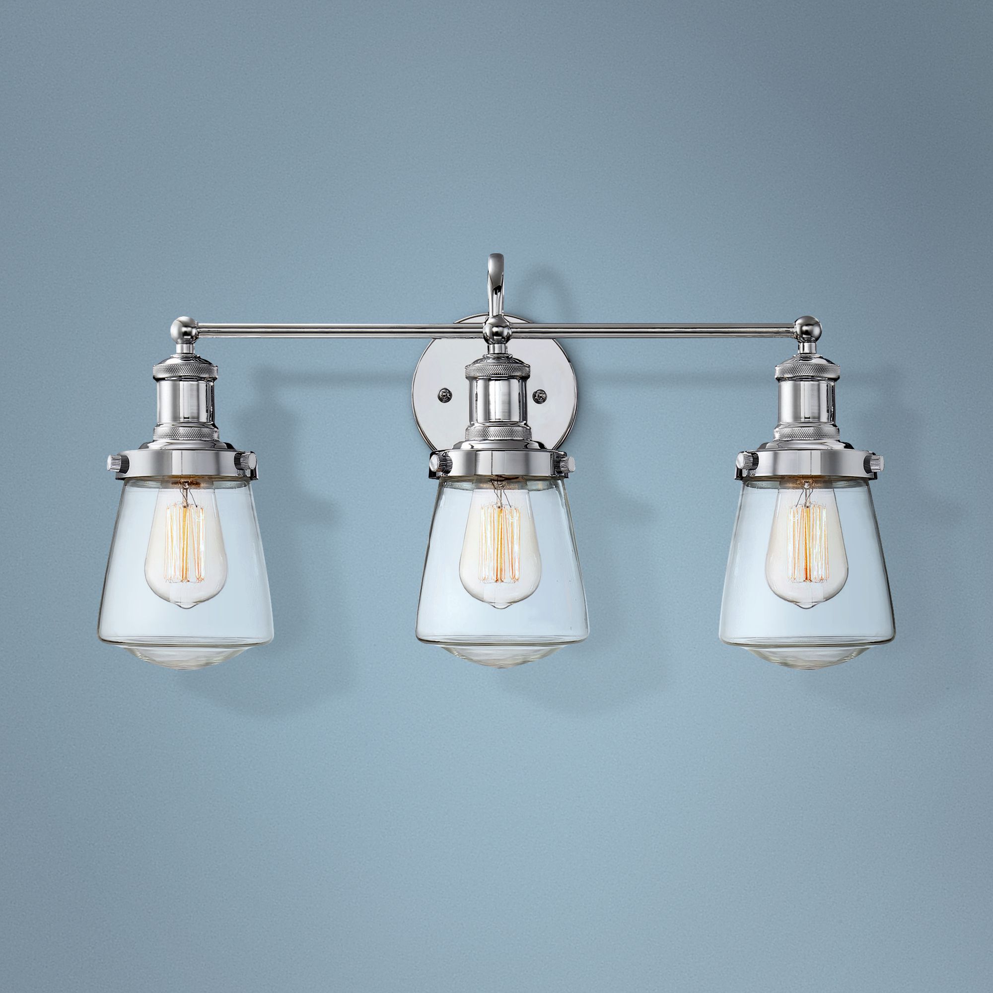 Taylor 22 3/4" Wide Chrome 3-Light Bath Light