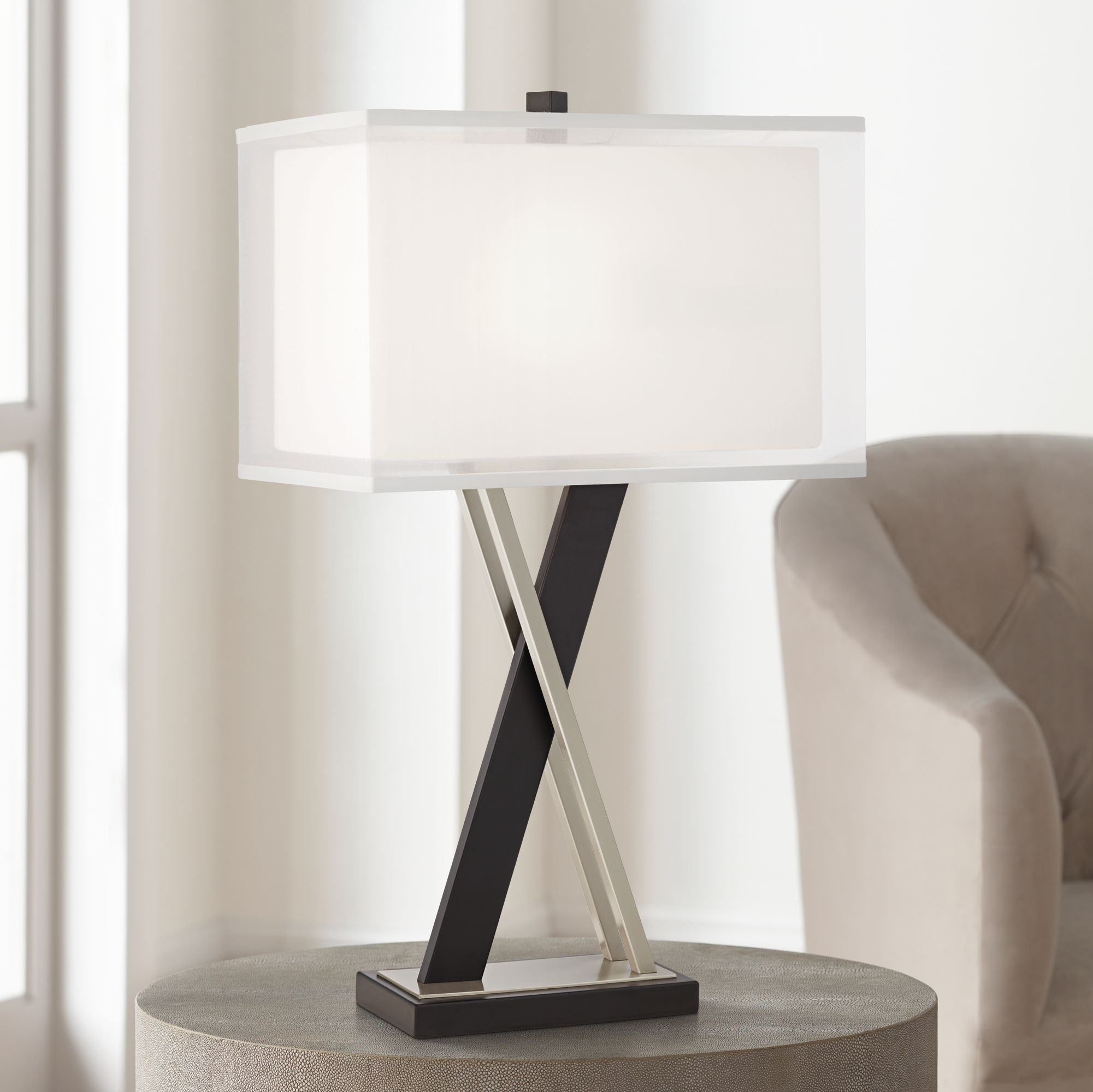 Xavier Black X-Base Table Lamp