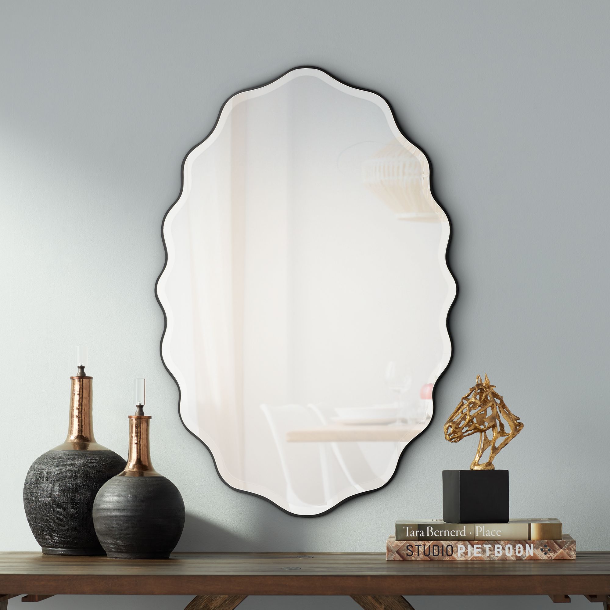 Quoizel Artiste Earth Black 20" x 30" Wall Mirror
