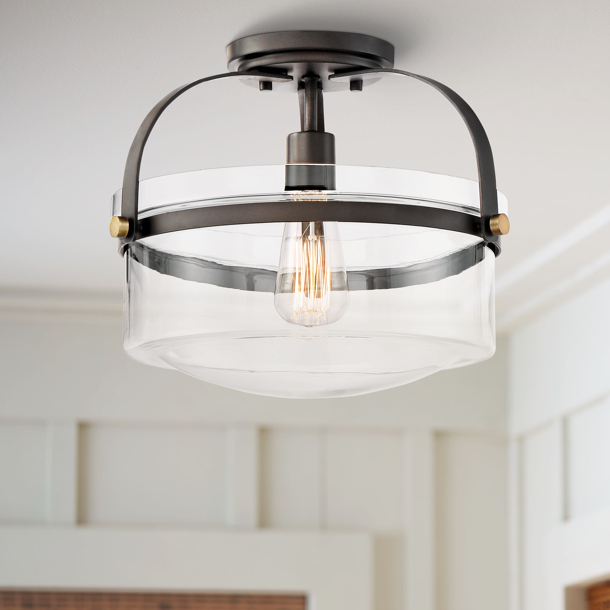 Jaxon 13 1/4" Wide Oil Rubbed Bronze Ceiling Light