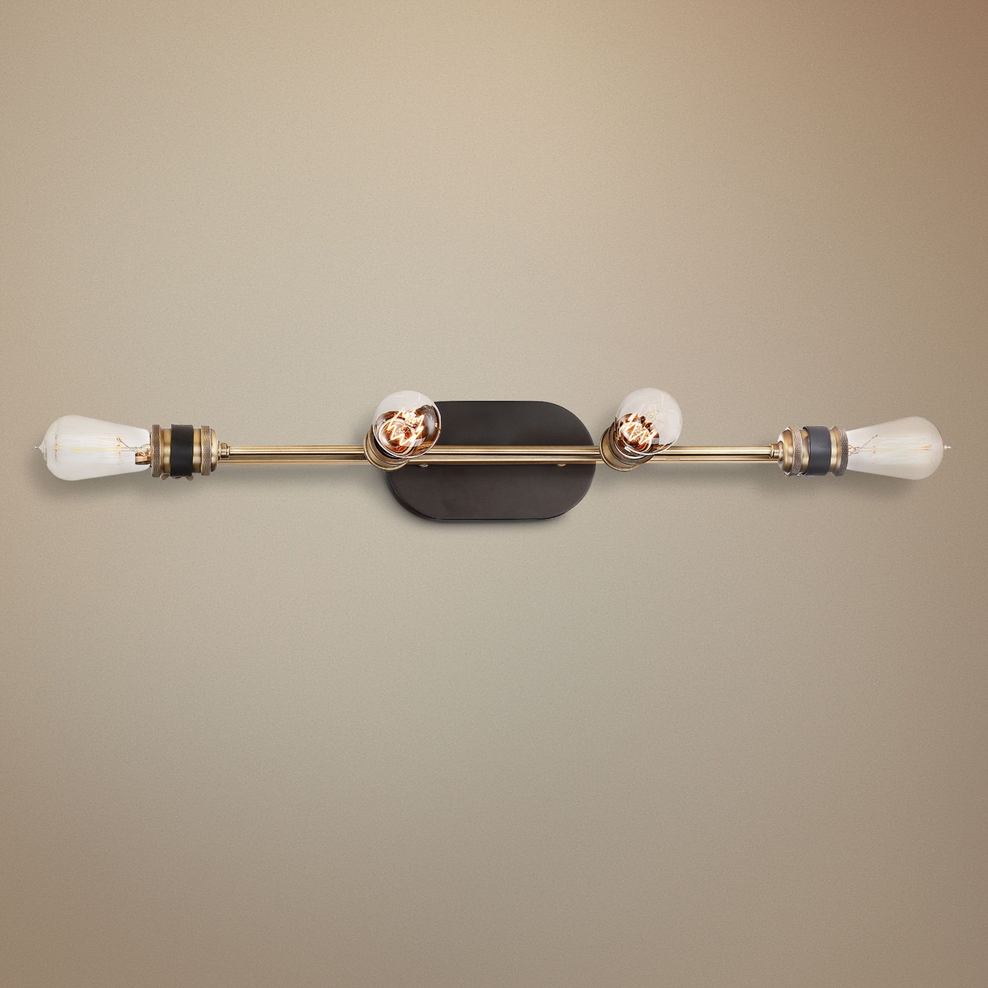 Miles 34" Wide Vintage Bronze 4-Light Bath Light