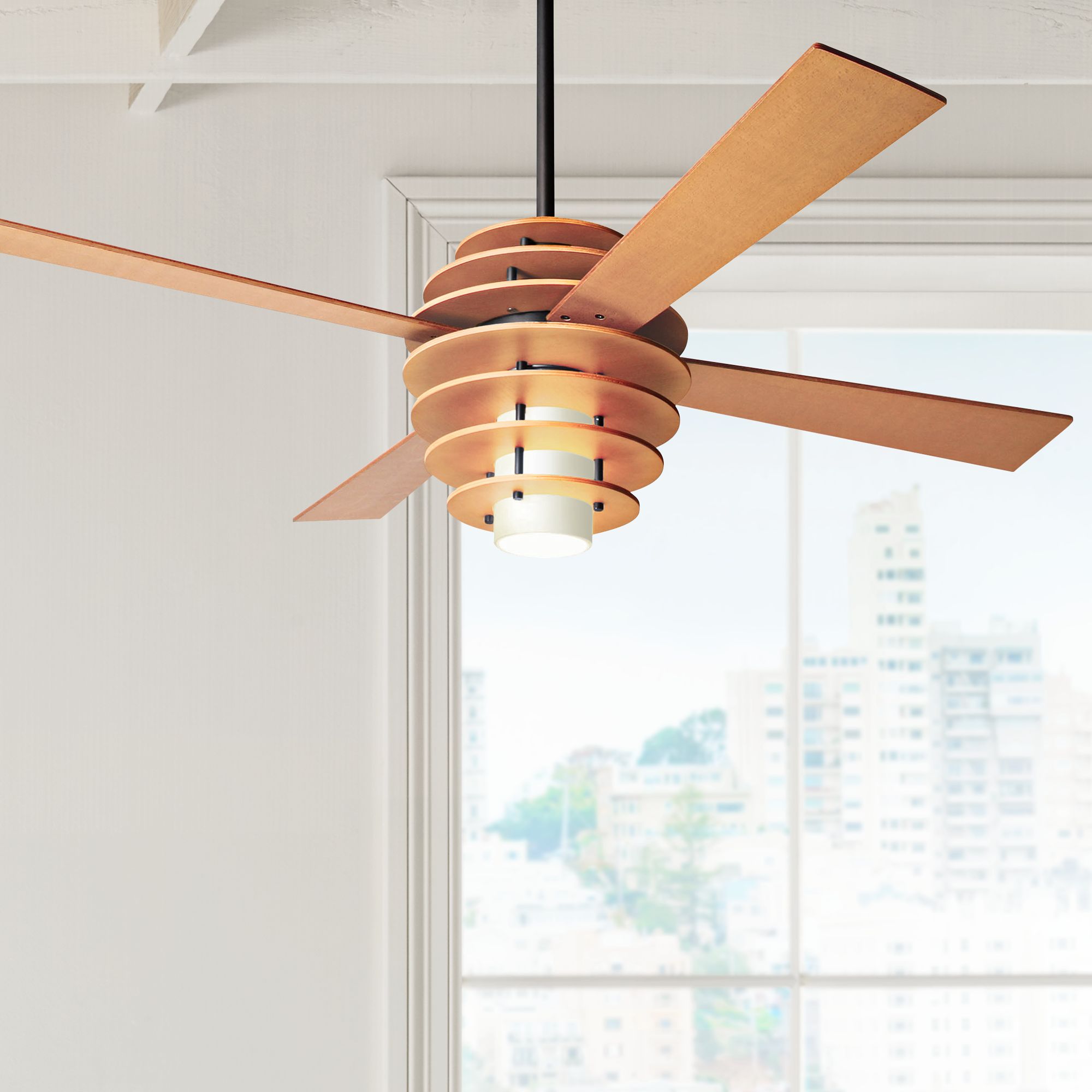 Modern Fan Stella Maple Led Ceiling Fan