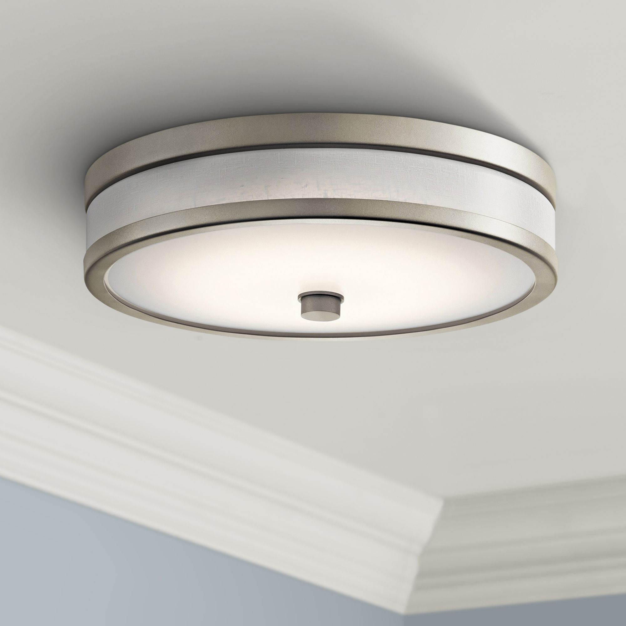 Kichler Pira 12" Wide Brushed Nickel LED Ceiling Light