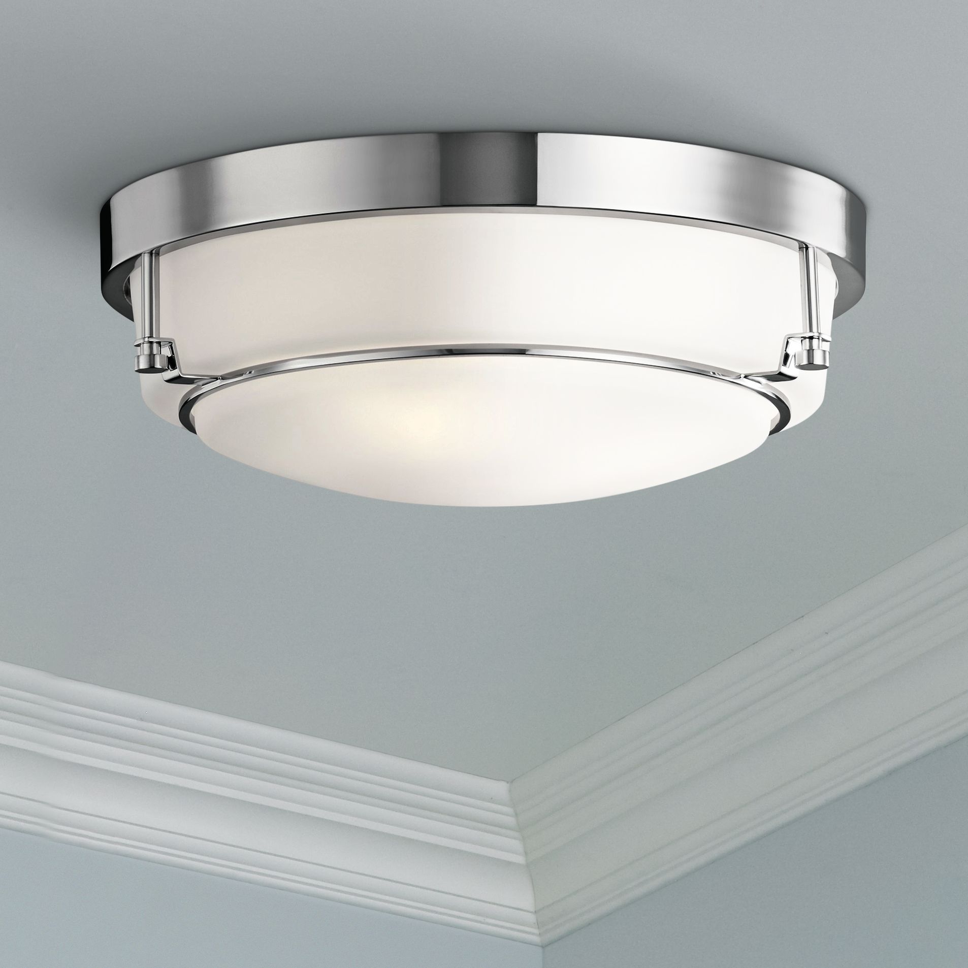 Kichler Belmont 15 1 2 Wide Chrome Ceiling Light
