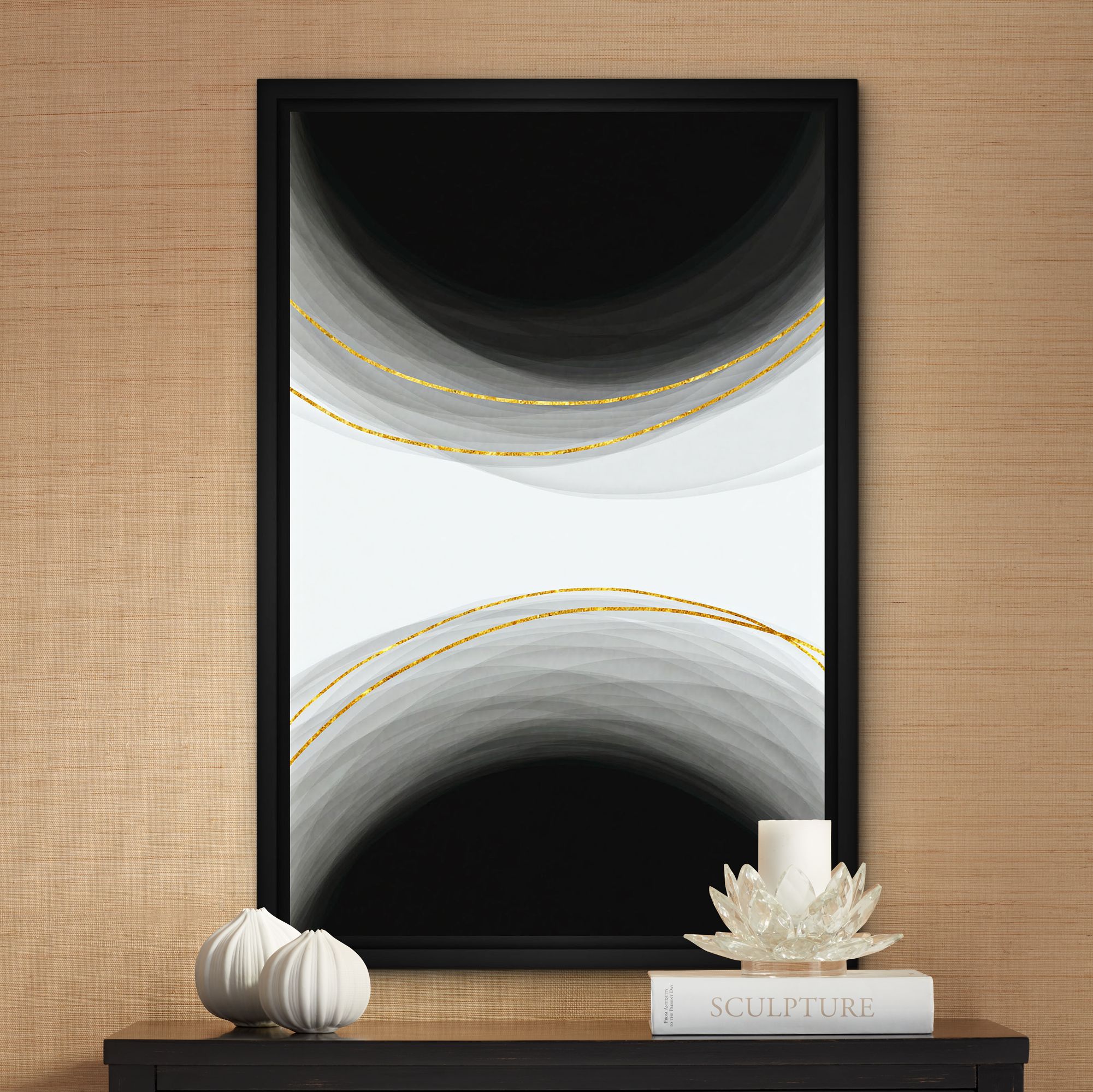 Gray Dreams 31 3/4" High Framed Canvas Wall Art