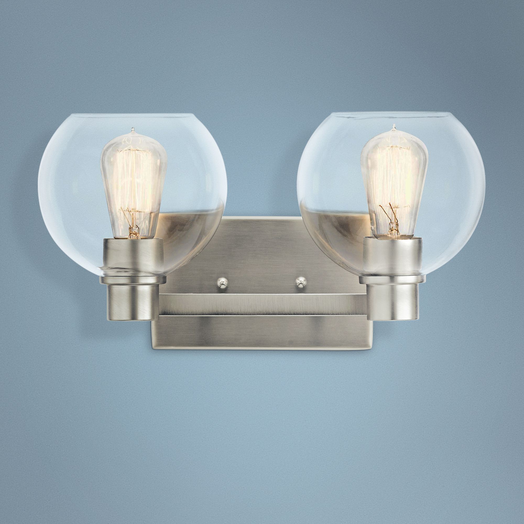 Kichler Harmony 8 1/4"H Brushed Nickel 2-Light Wall Sconce