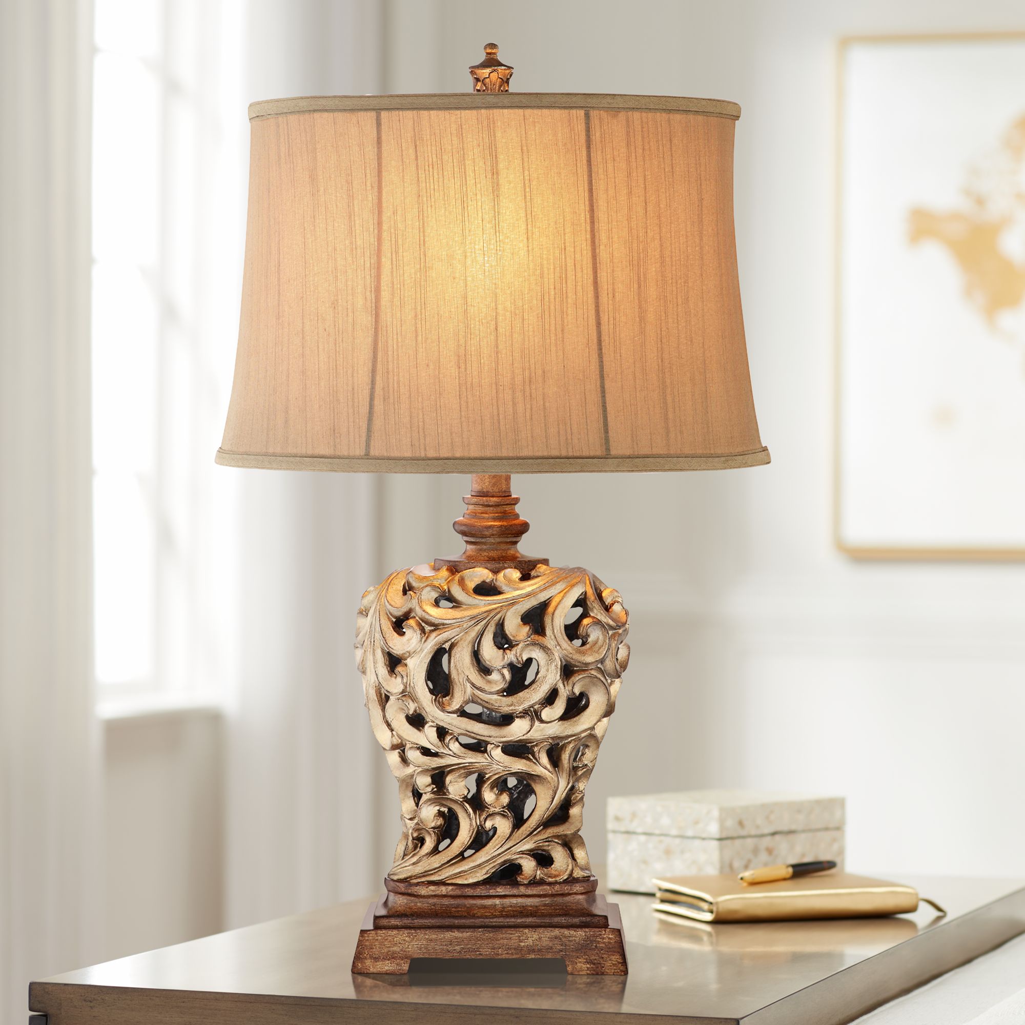 Piper Soft Gold and Oil Rubbed Bronze Table Lamp