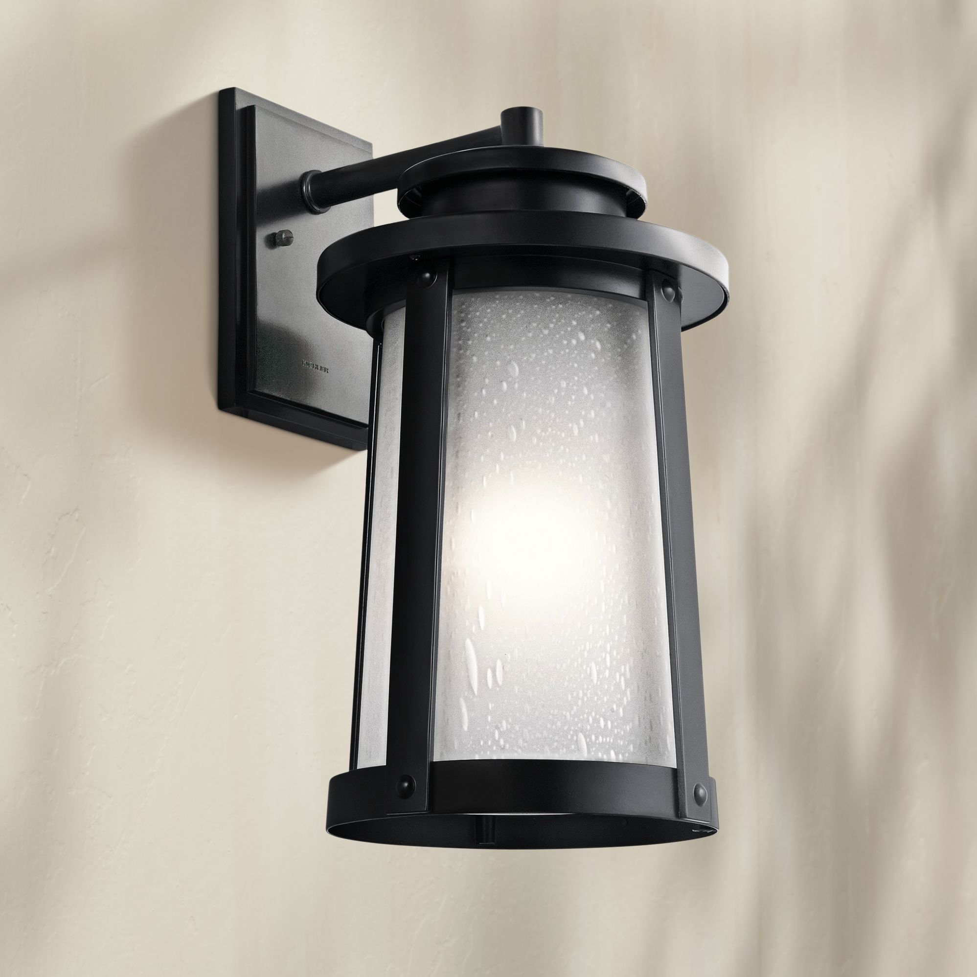Kichler Harbor Bay 18 1/2" High Black Outdoor Wall Light