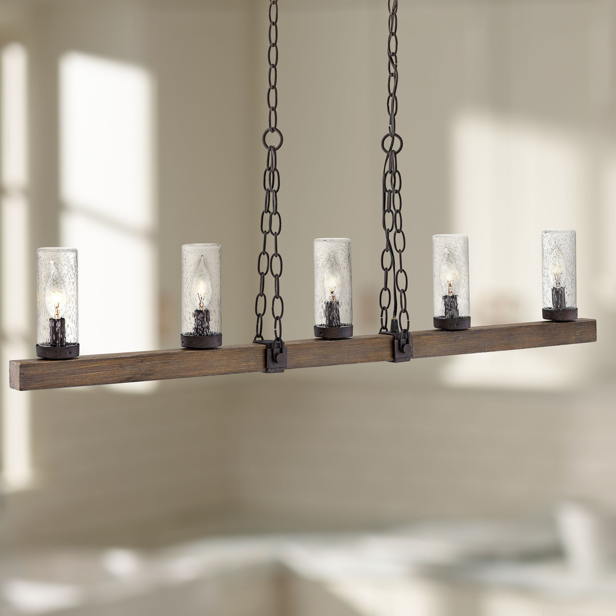 Sawyer 42" Wide Sequoia Outdoor Kitchen Island Light Pendant