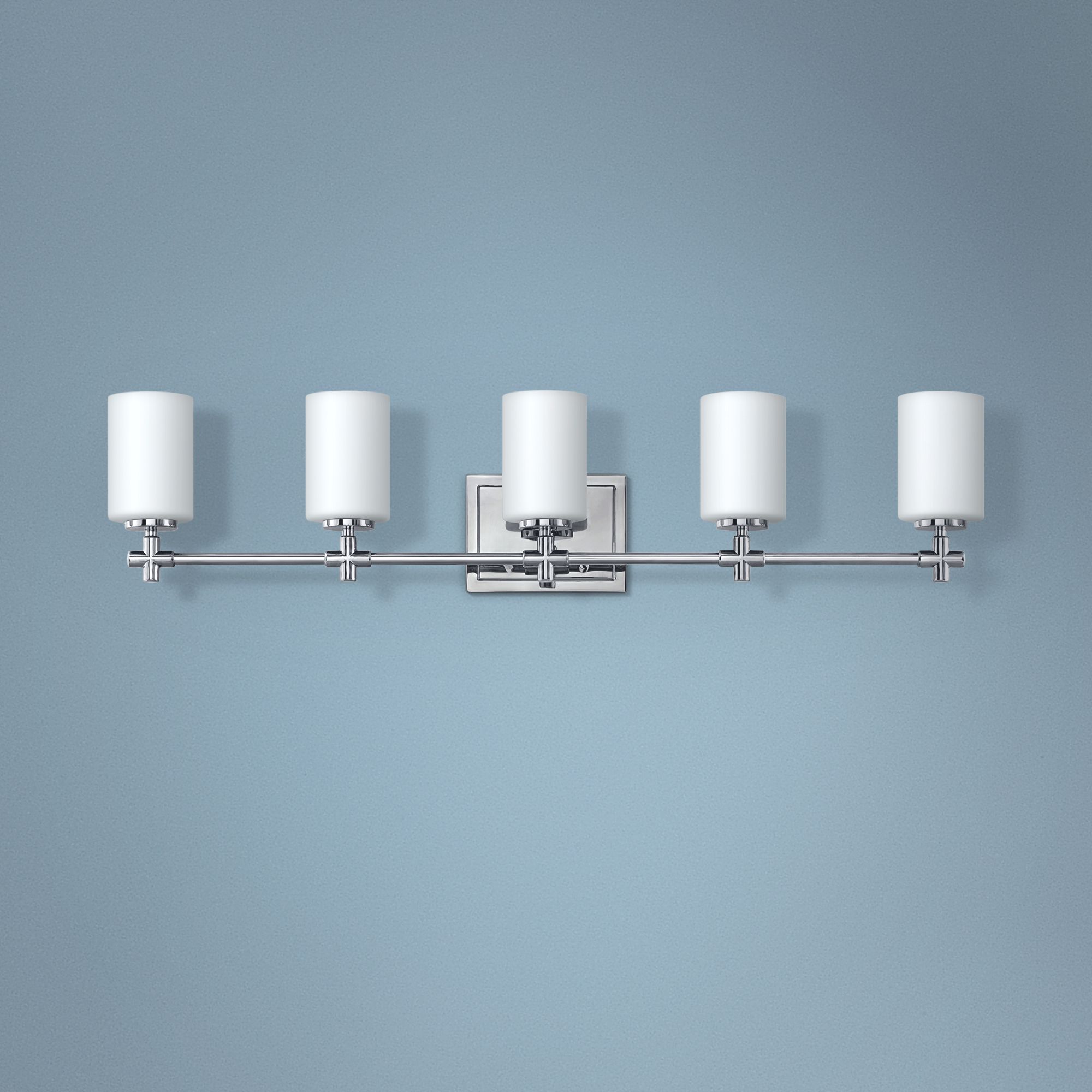 Hinkley Laurel 35 3/4"W Polished Nickel 5-Light Bath Light