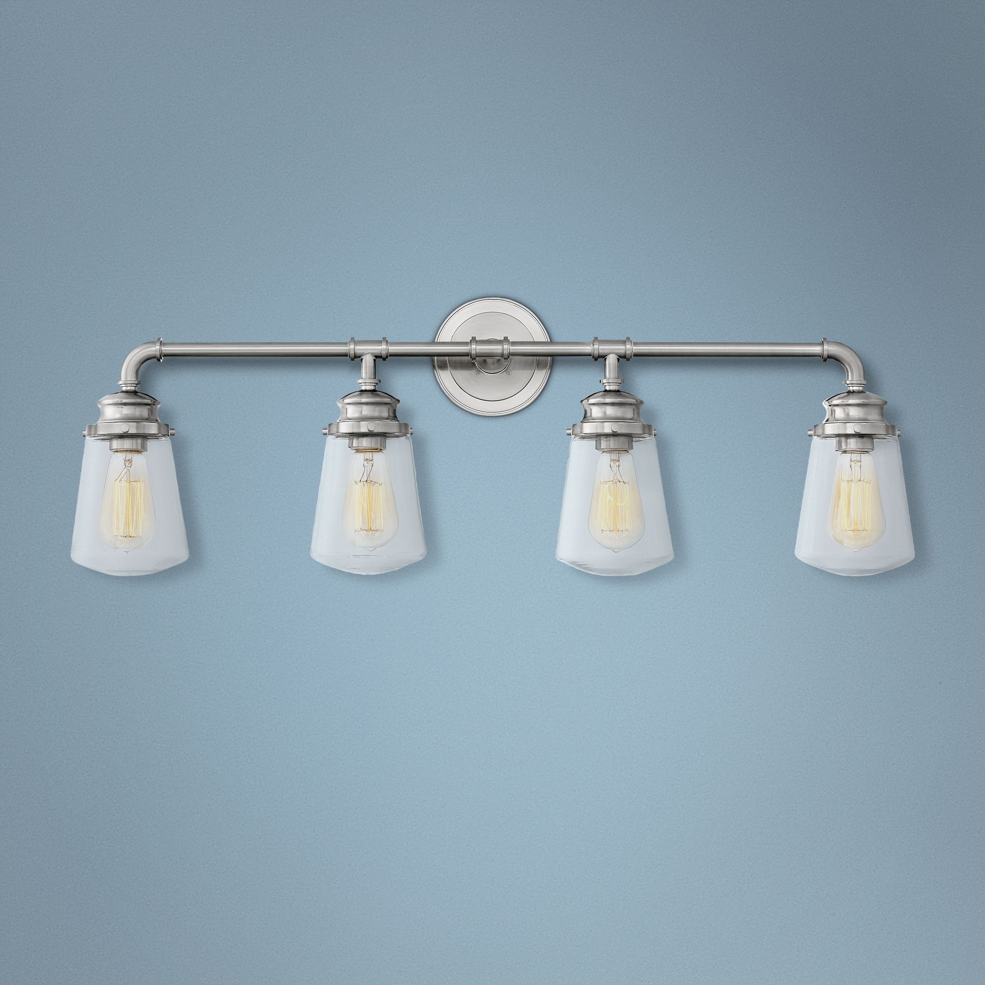 Hinkley Fritz 33 3/4" Wide Brushed Nickel 4-Light Bath Light