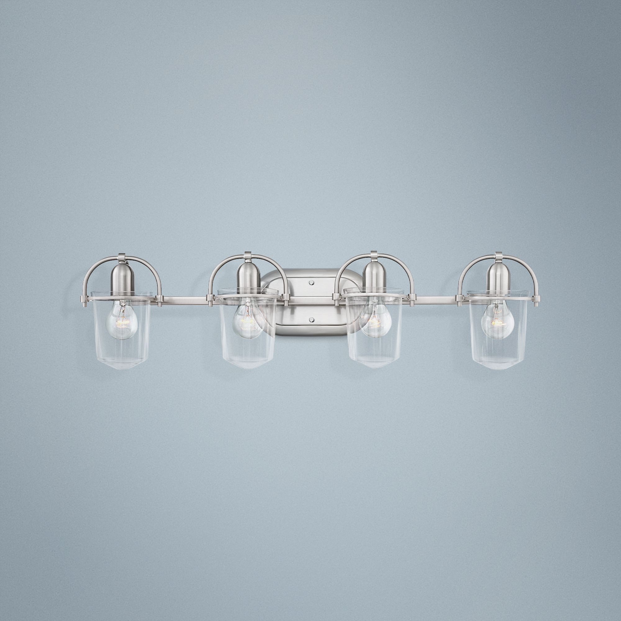 Hinkley Clancy 32 3/4"W Brushed Nickel 4-Light Bath Light