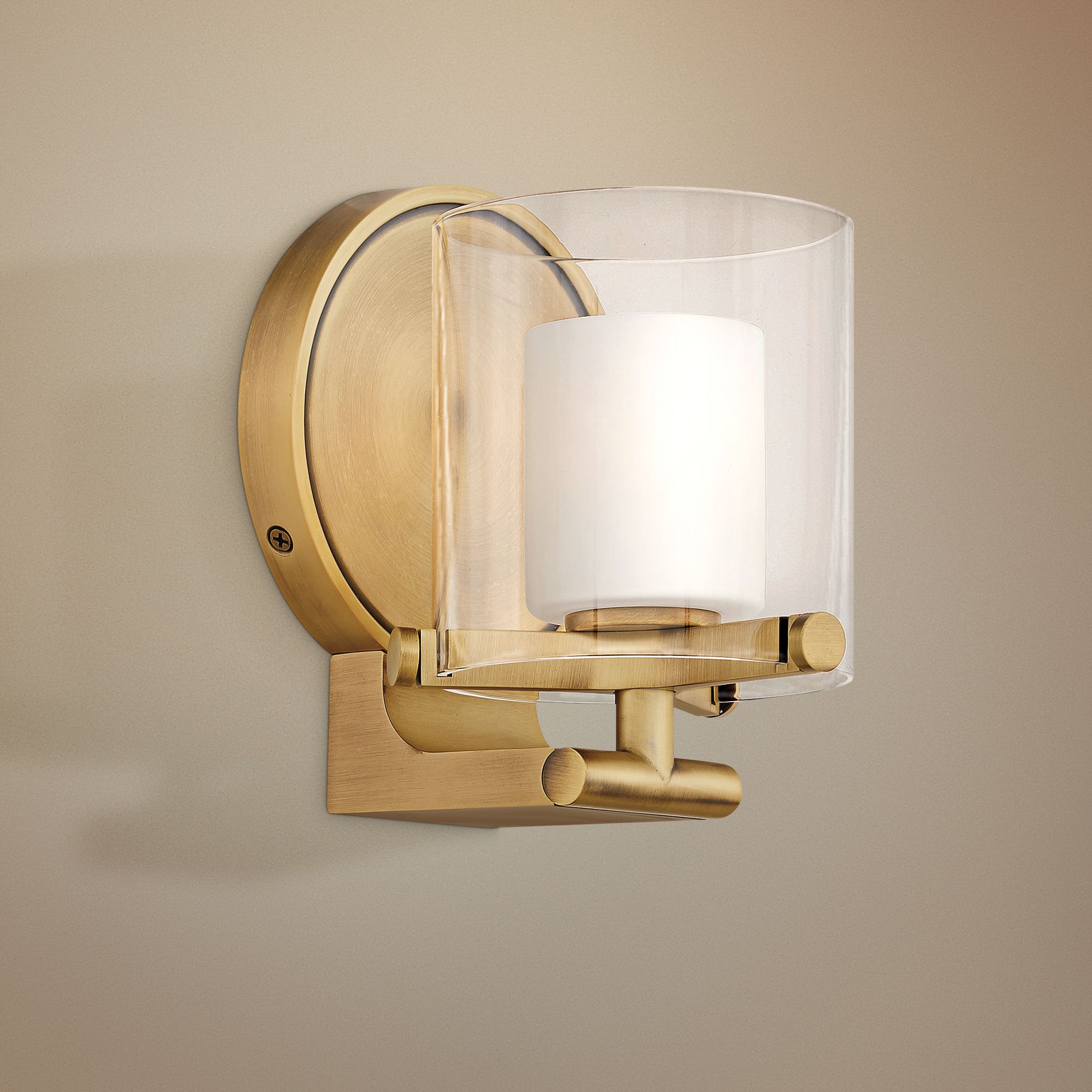 Hinkley Rixon 7" High Heritage Brass LED Wall Sconce