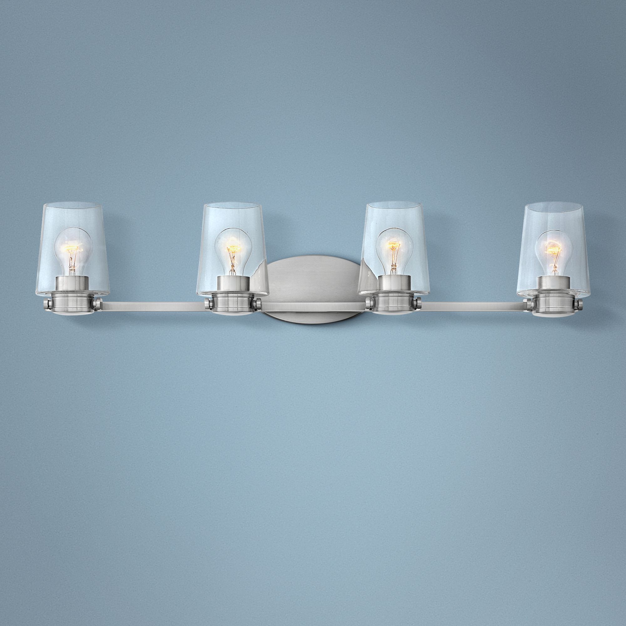 Hinkley Branson 34" Wide Brushed Nickel 4-Light Bath Light