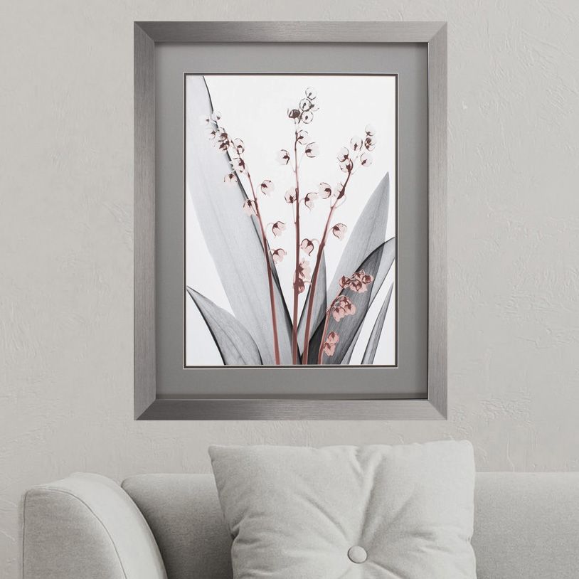 Pink Bloom II 32" High Framed Wall Art