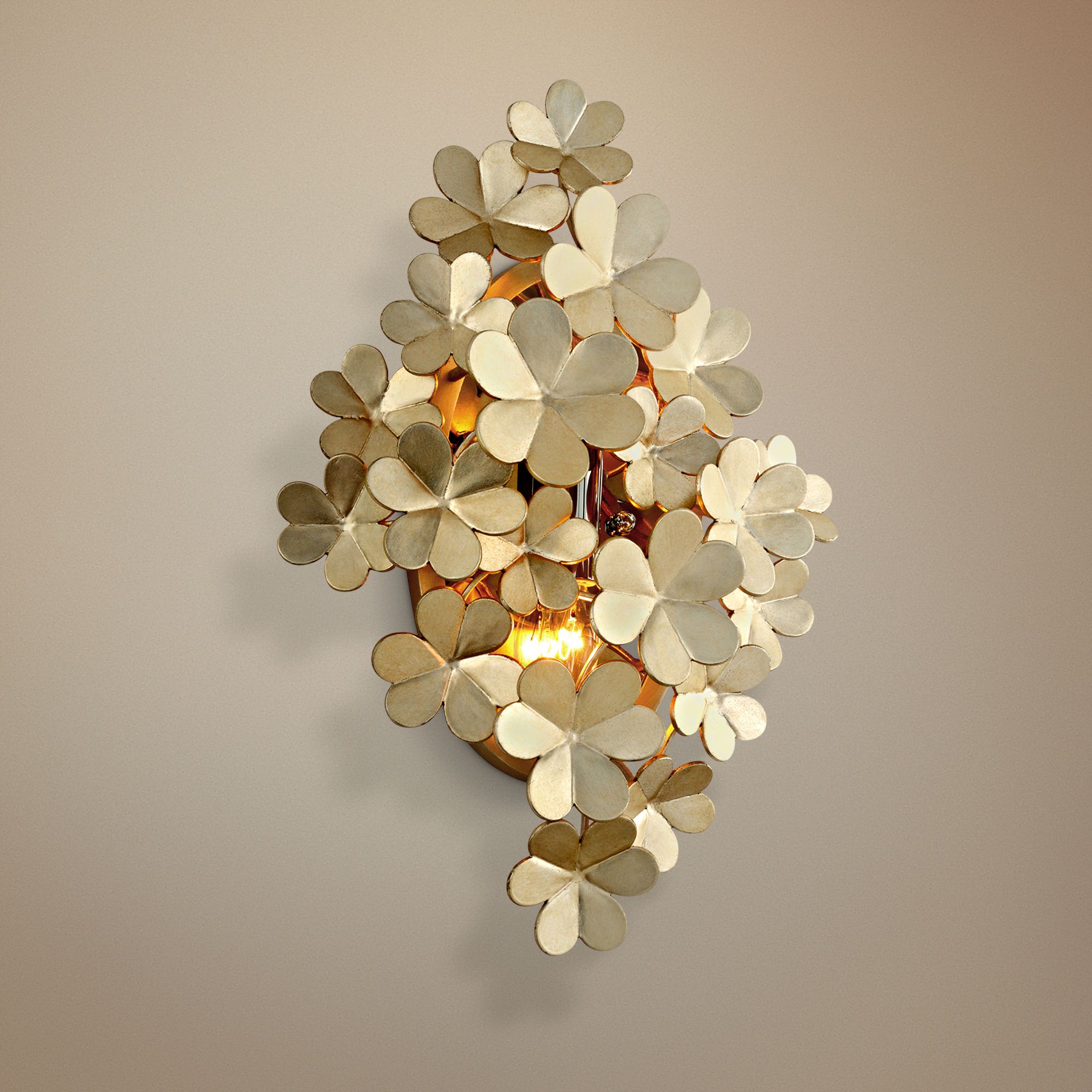 Corbett Gigi 17 3/4" High Silver Leaf Wall Sconce