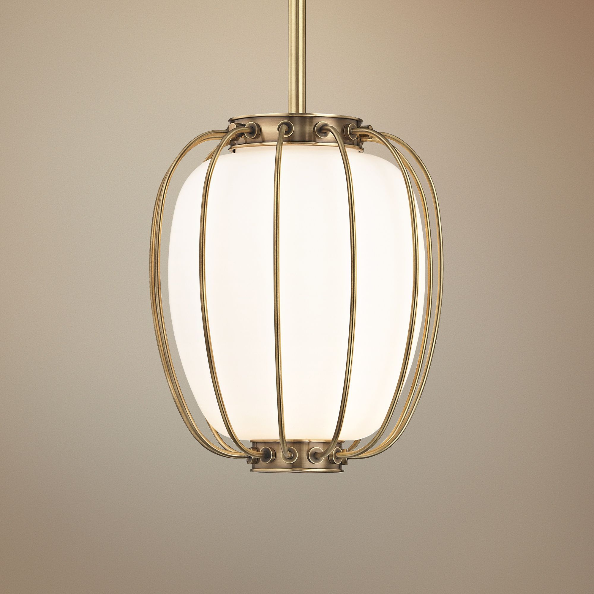 Hudson Valley Ephron 10" Wide Aged Brass Mini Pendant