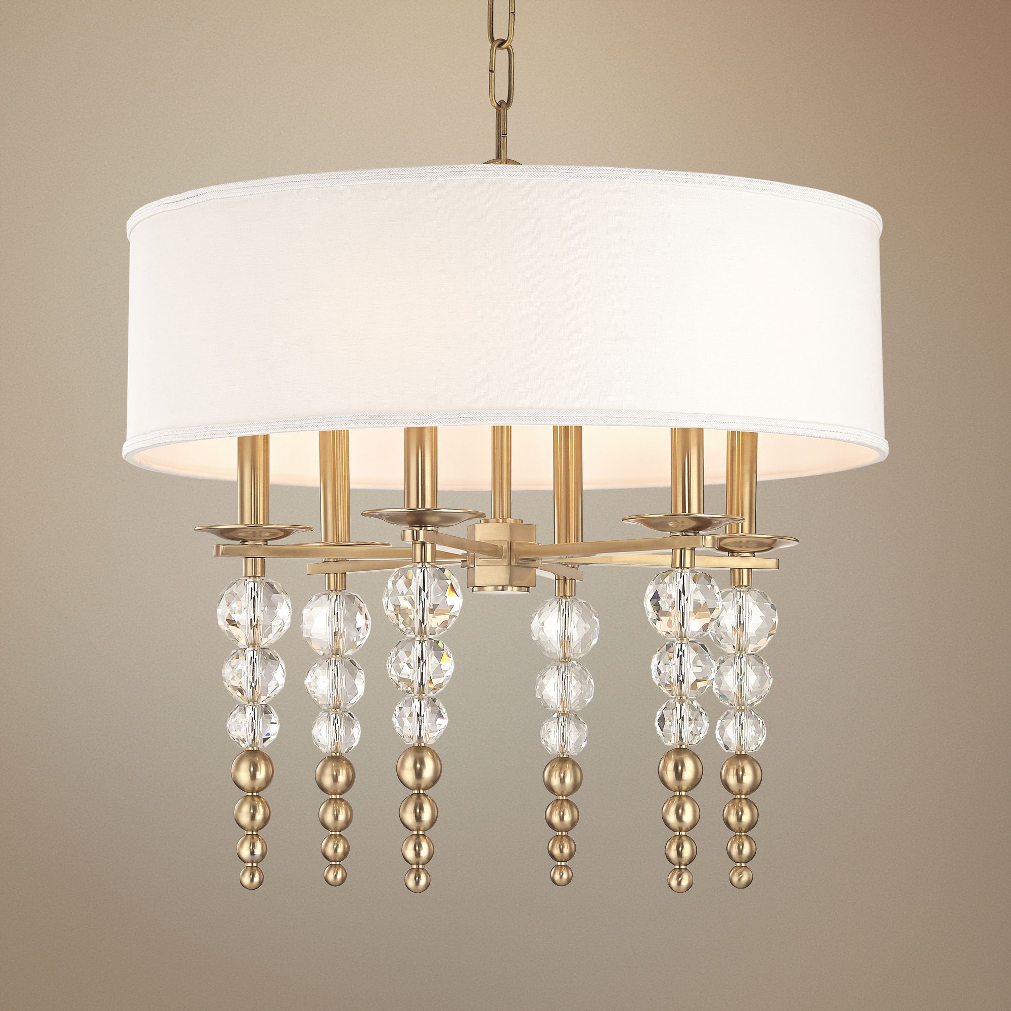 Hudson Valley Persis 24" Wide Aged Brass 6-Light Pendant