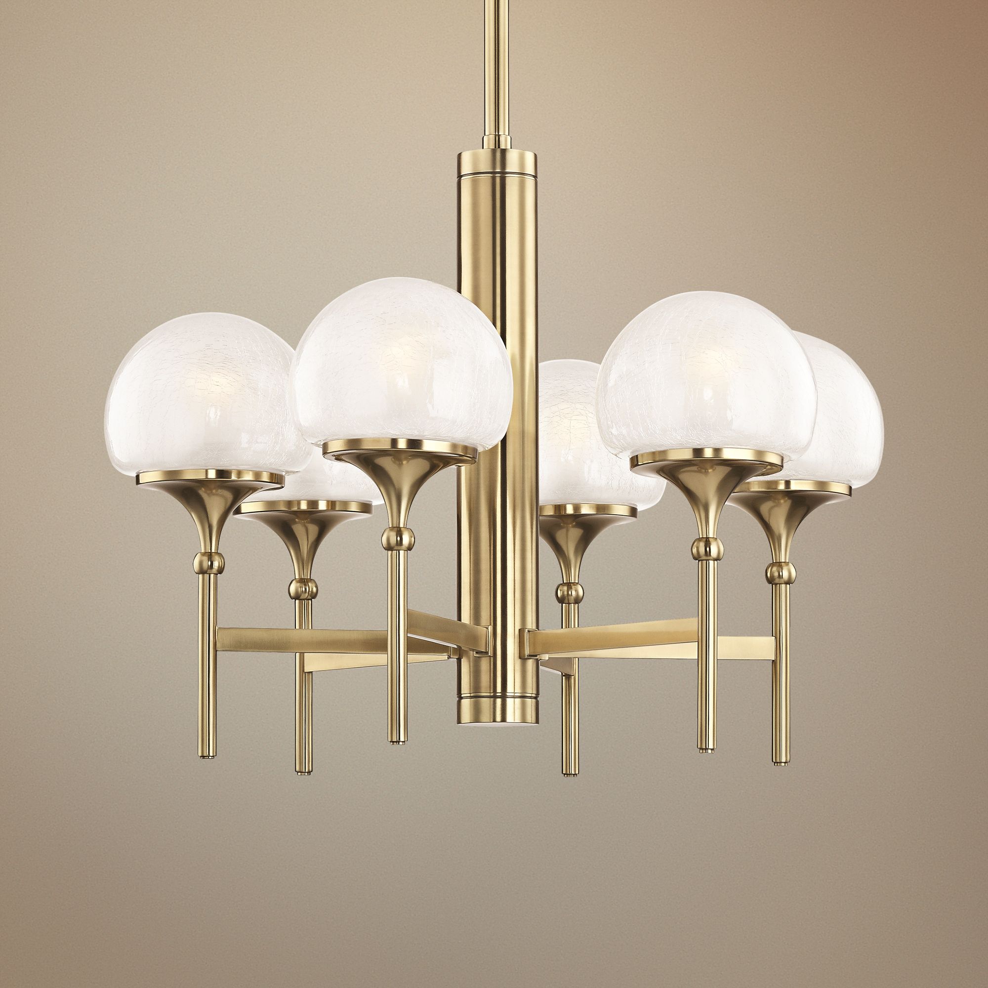 Hudson Valley Salem 27" Wide Aged Brass 6-Light Chandelier