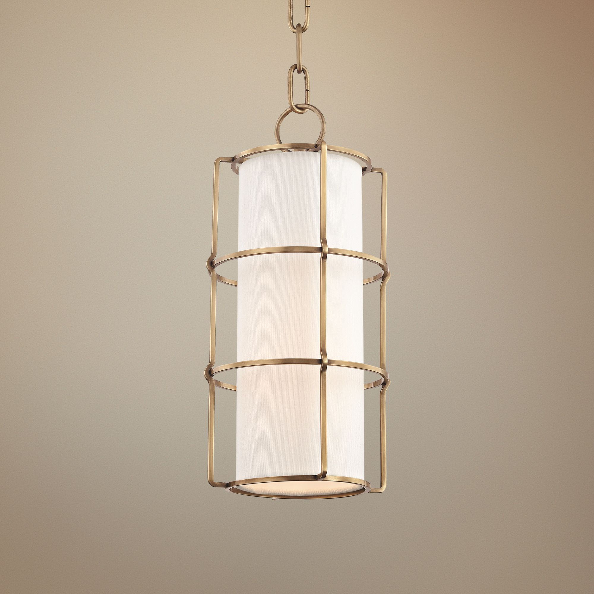 Hudson Valley Sovereign 7" Wide Aged Brass LED Mini Pendant