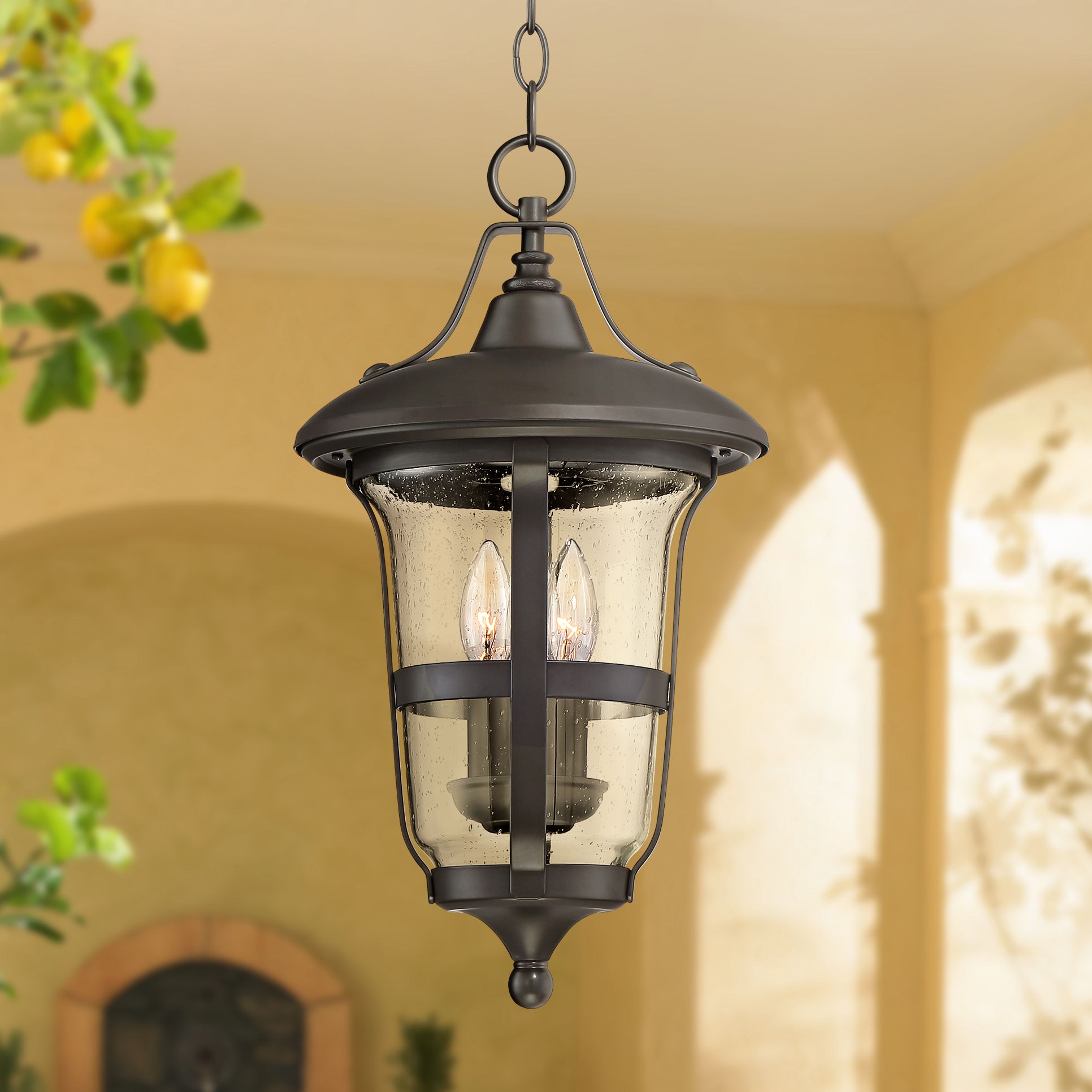 Birmingham 19" High Bronze 3Light Outdoor Hanging Light 44X46 Lamps Plus