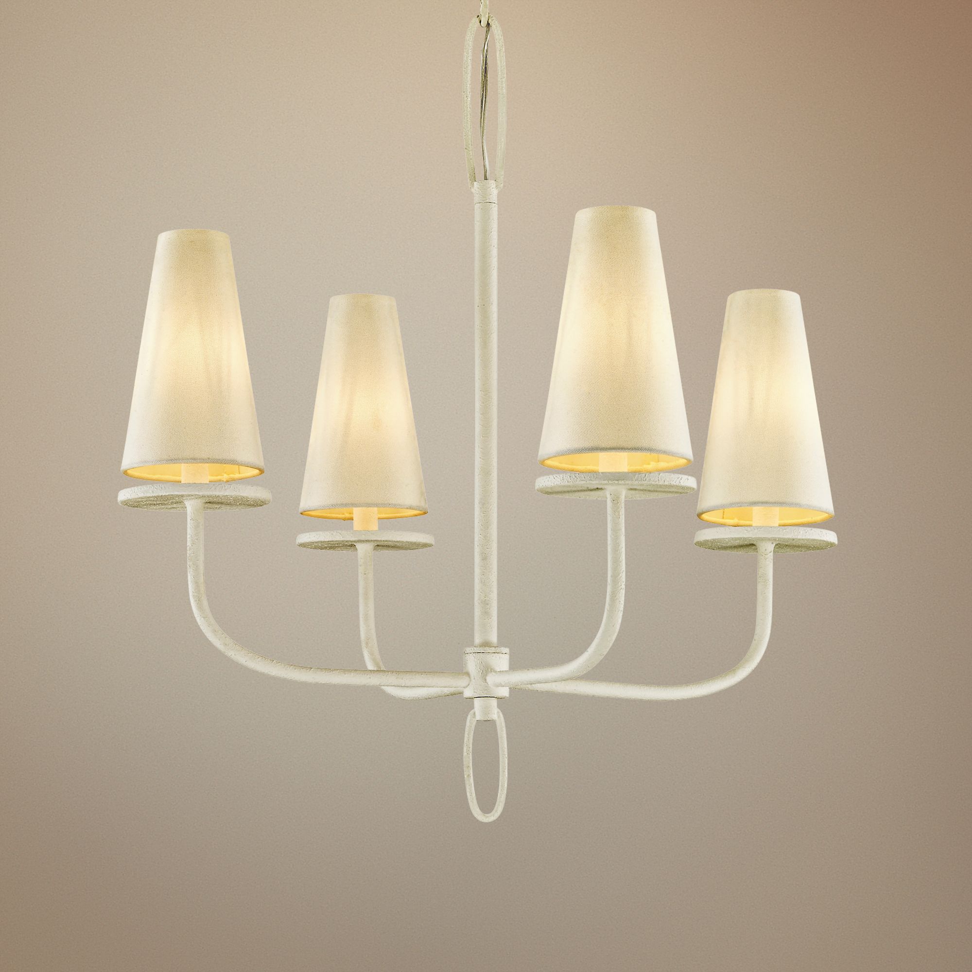 Marcel 26" Wide Gesso White 4-Light Chandelier