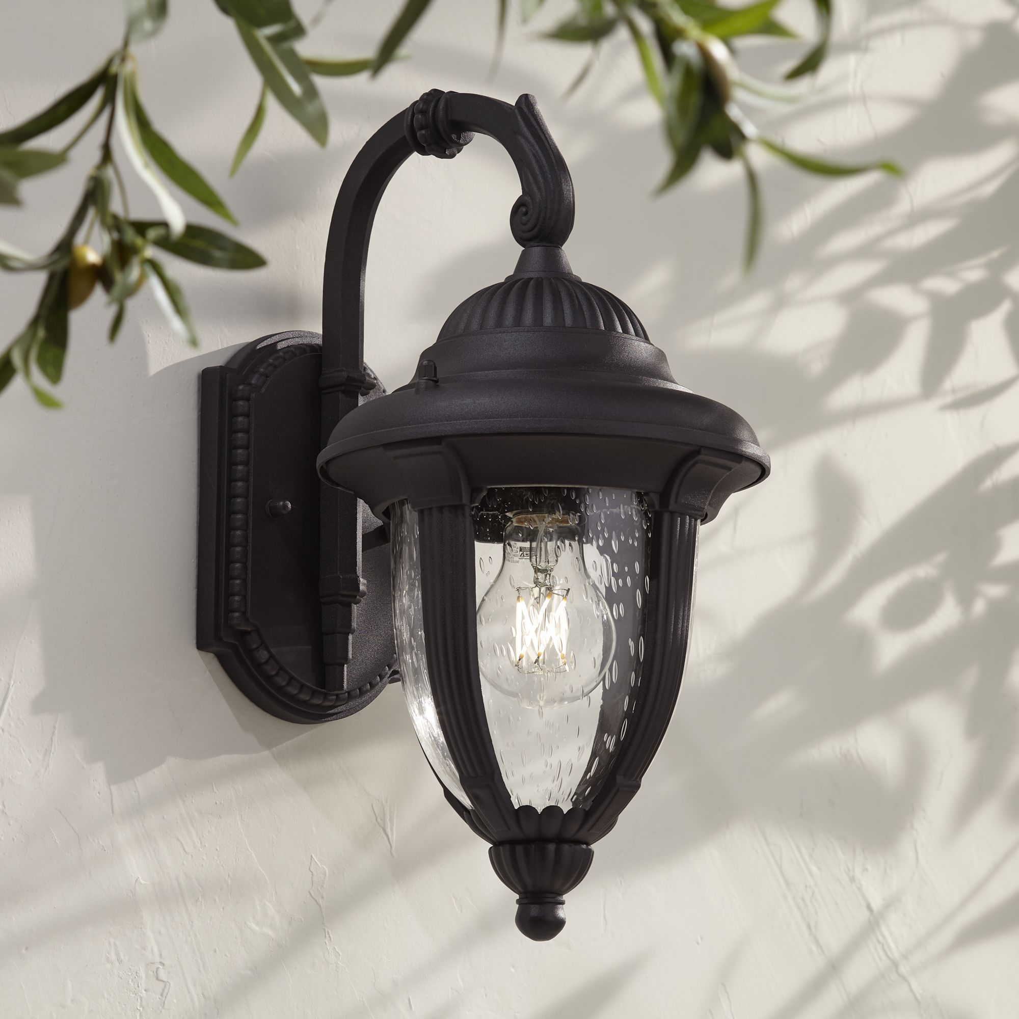Casa Sierra 14 1/2" High Black Outdoor Wall Light