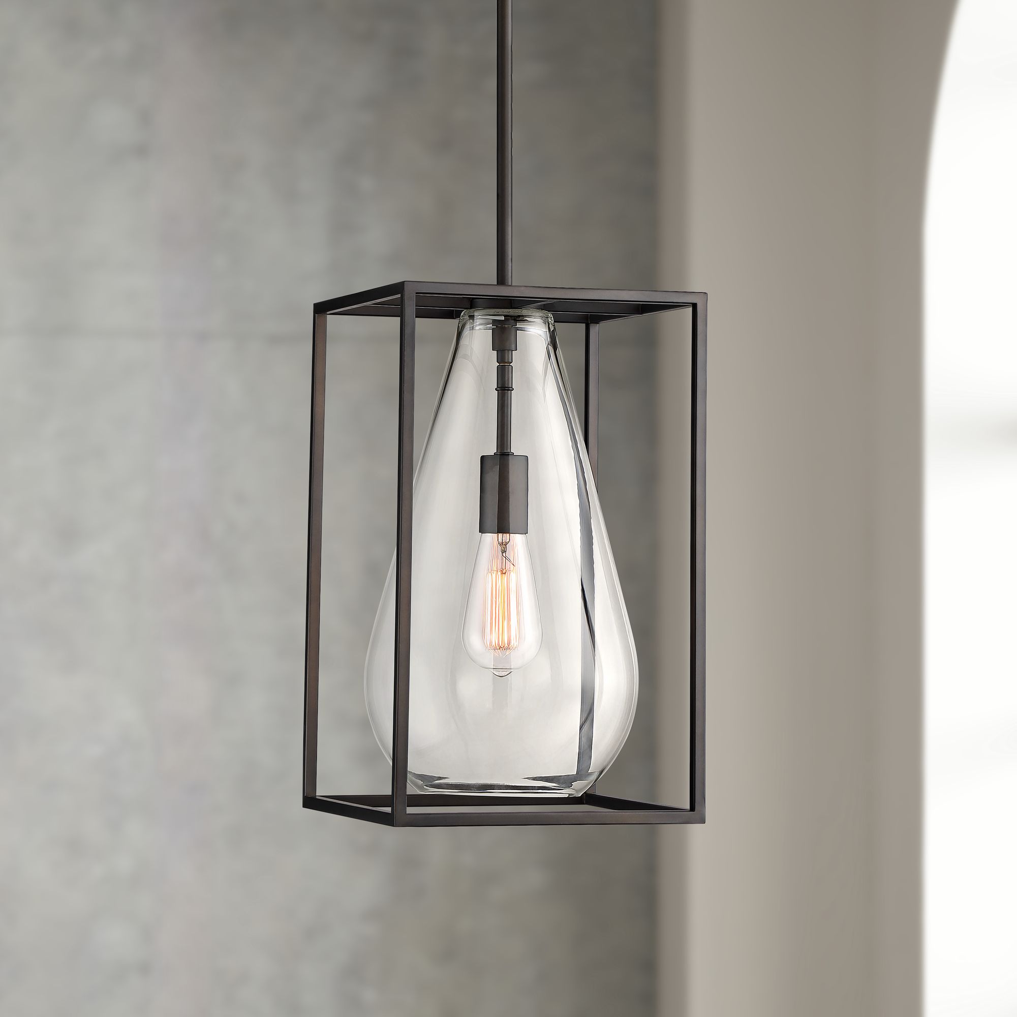 Possini Euro Westberg 9 3/4" Wide Bronze Cage Mini Pendant