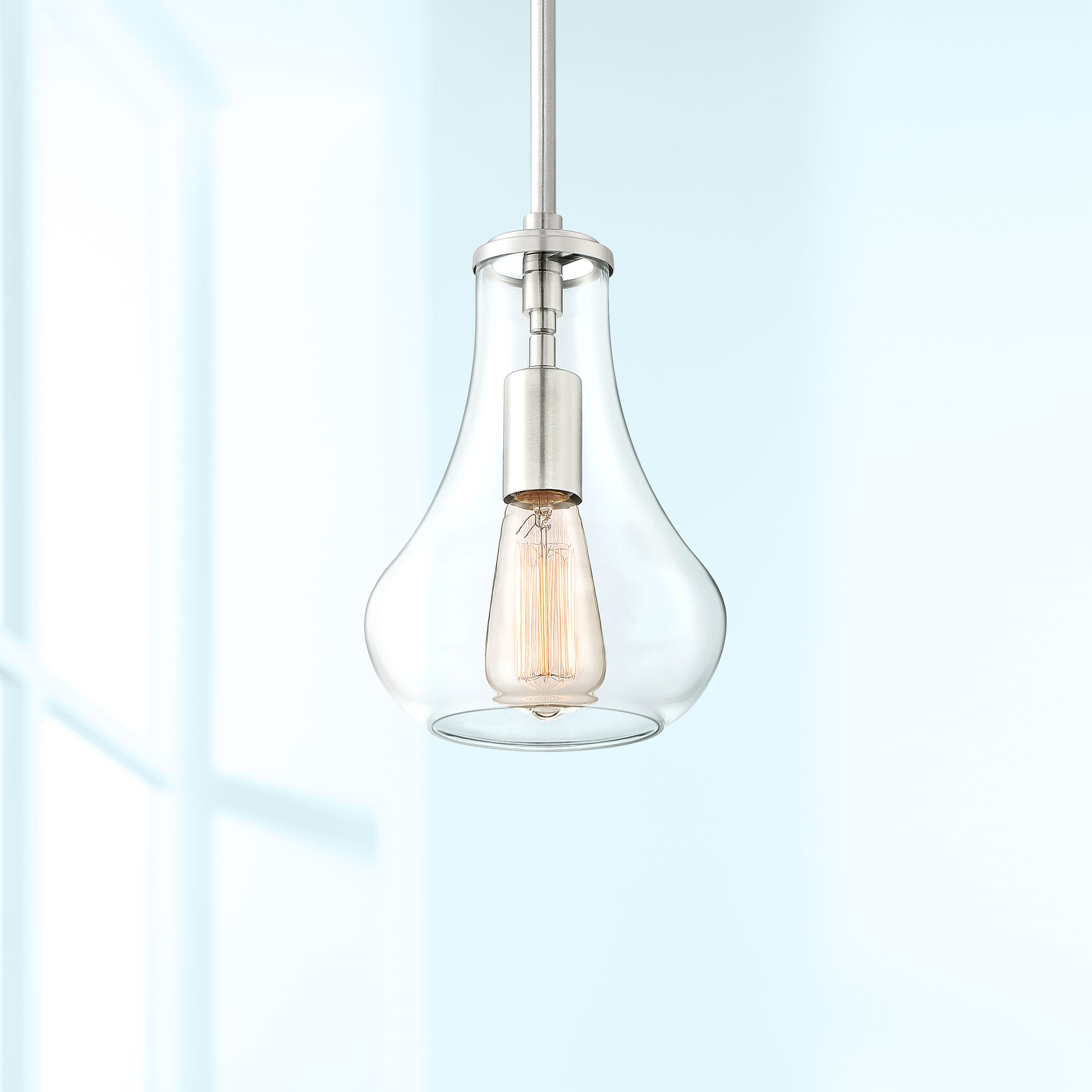 Roselle 8 1/2" Wide Brushed Nickel Mini Pendant