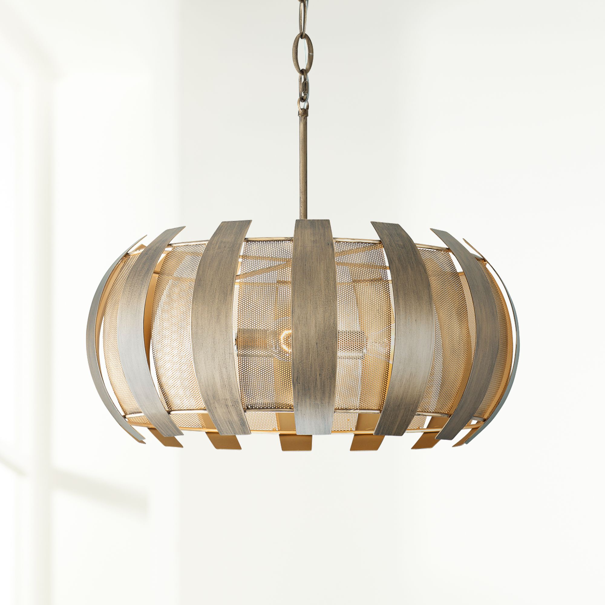 Varaluz Sawyers Bar 24" Wide Havana Gold 4-Light Pendant
