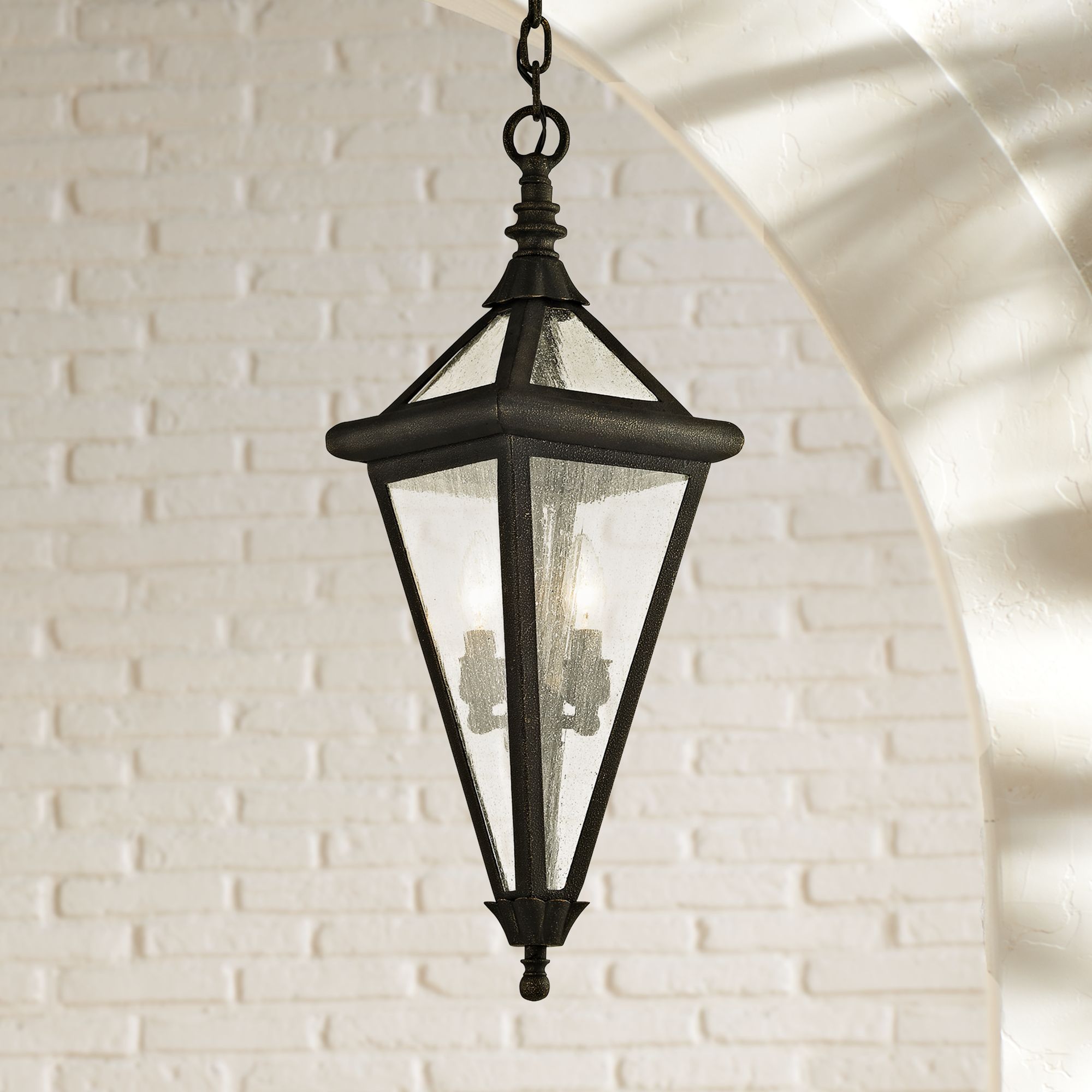 Geneva 26 1/2" High Vintage Bronze Outdoor Hanging Light
