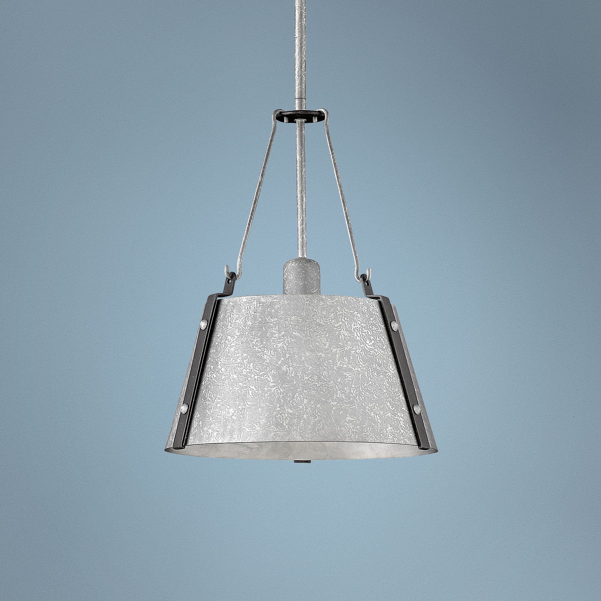 Hinkley Cartwright 11 1/2" Wide Galvanized Mini Pendant